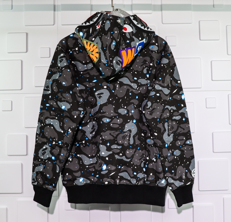 Bape shark best sale galaxy hoodie