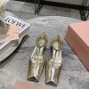 MIU MIU 24 Spring/Summer New Collection Retro Square Head Thick Heel Cool DragSimple yet claxi4chvqg