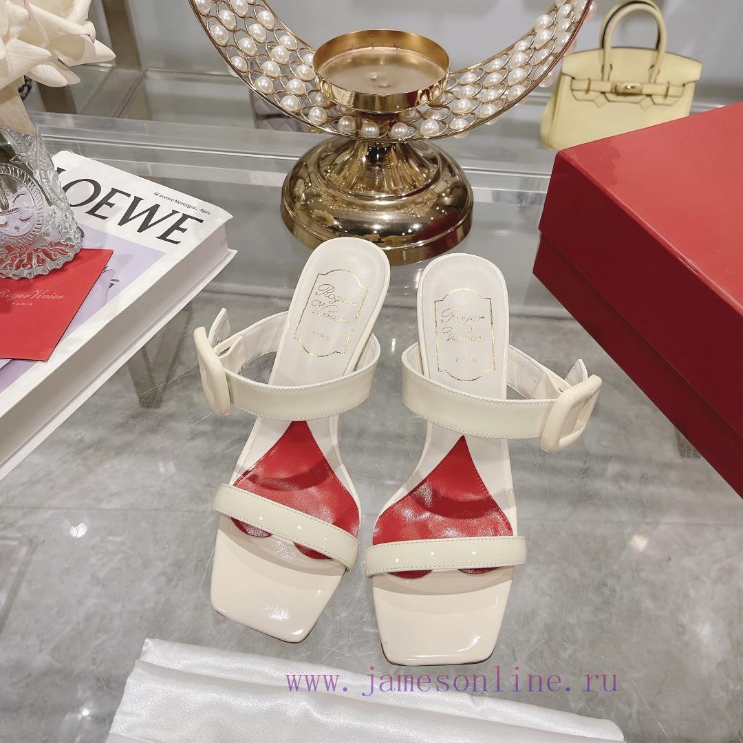Roger Vivier's new slippers feature a single and double strap design with genuine leather sqxnicsycj - Image 2