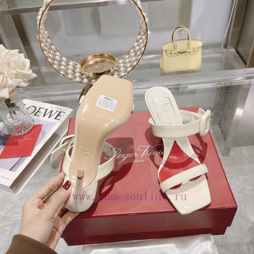 Roger Vivier's new slippers feature a single and double strap design with genuine leather sqxnicsycj - Image 9