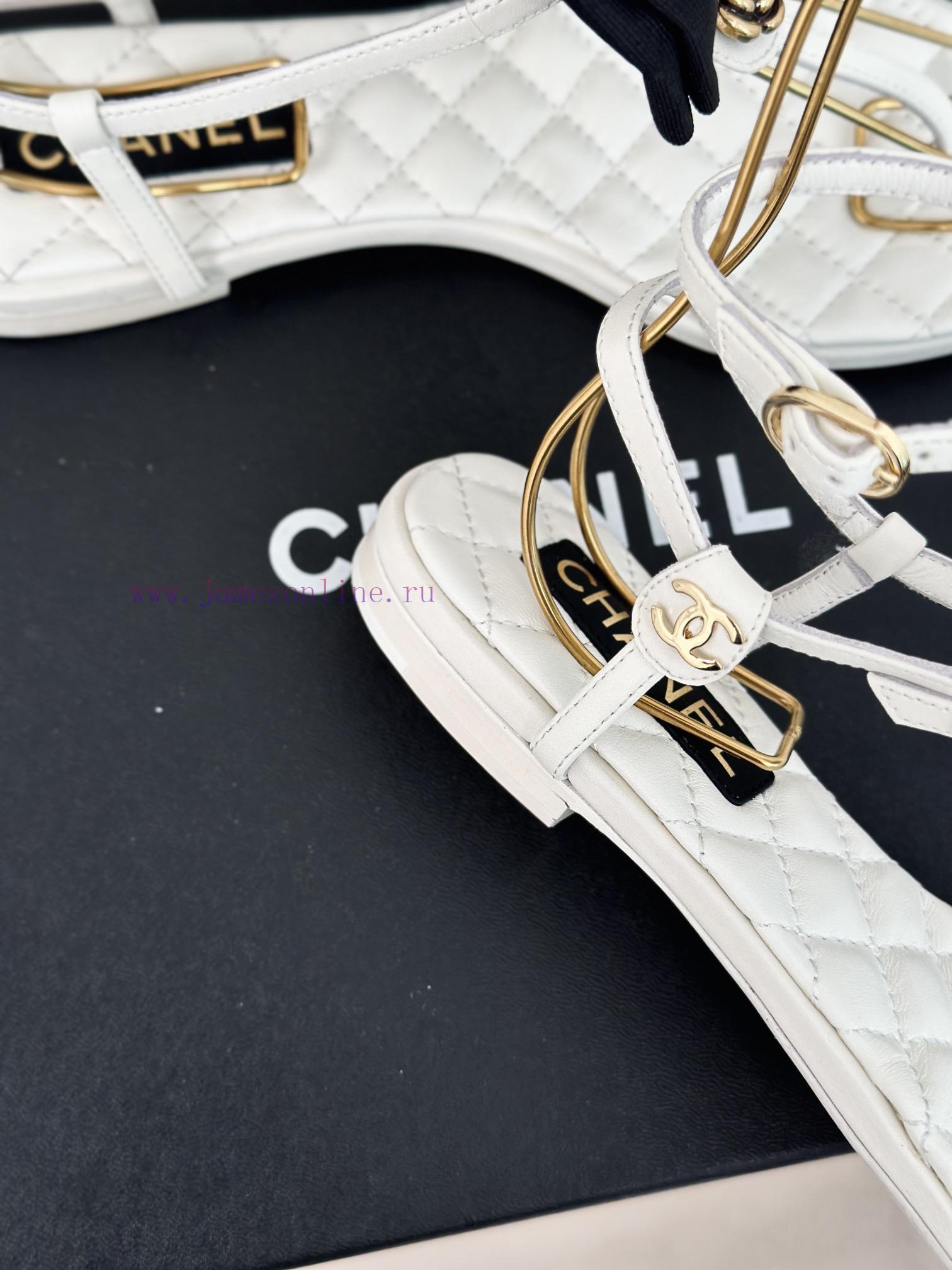 Chanel | Chanel 24P New ProductFlat bow camellia sandalsThe shoe upper is made of imported sbervqyad - Image 7