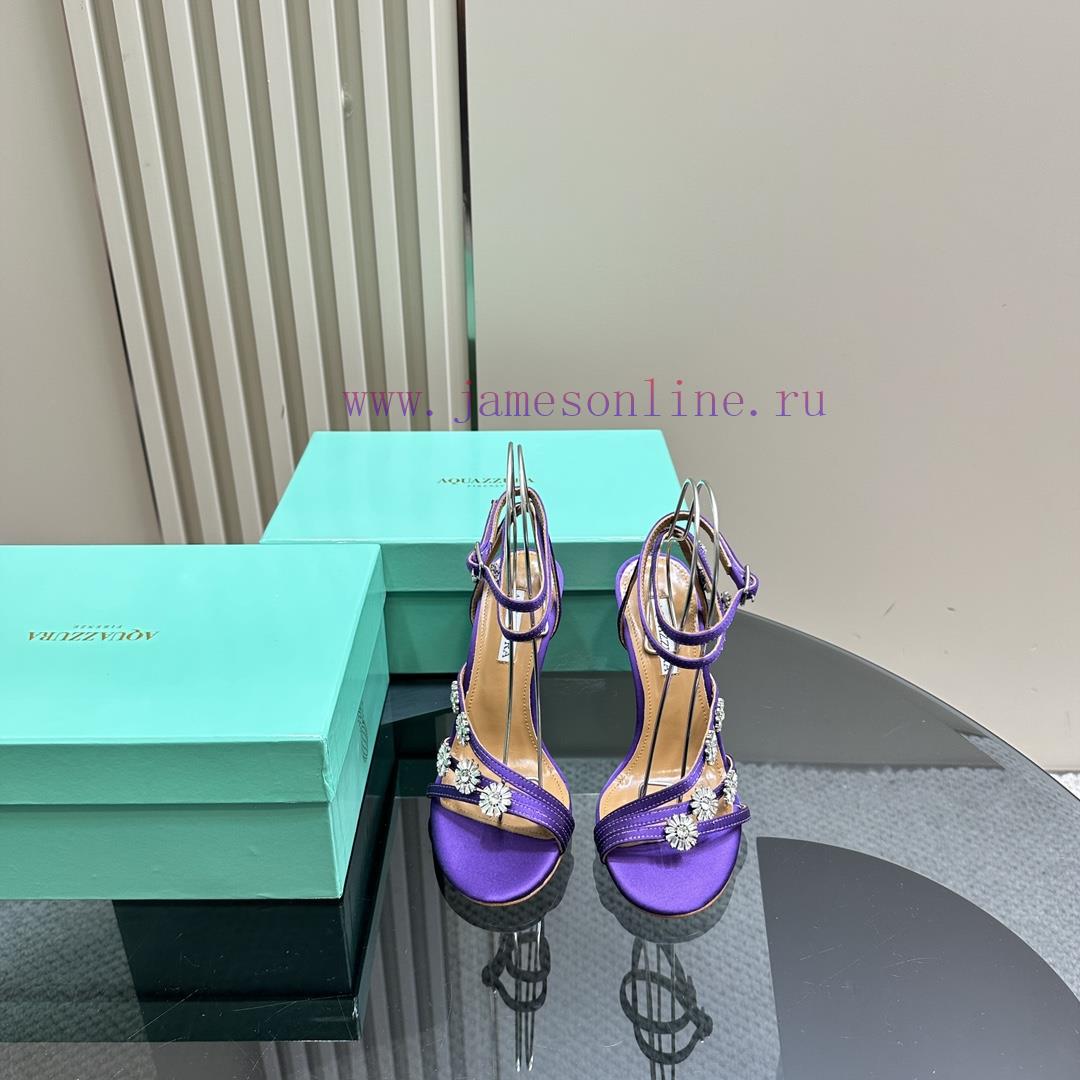 The mostAQUAZURA Big Pineapple Water Diamond Decorative High Heels2024 Summer Water Diamond 1qn1034z - Image 3