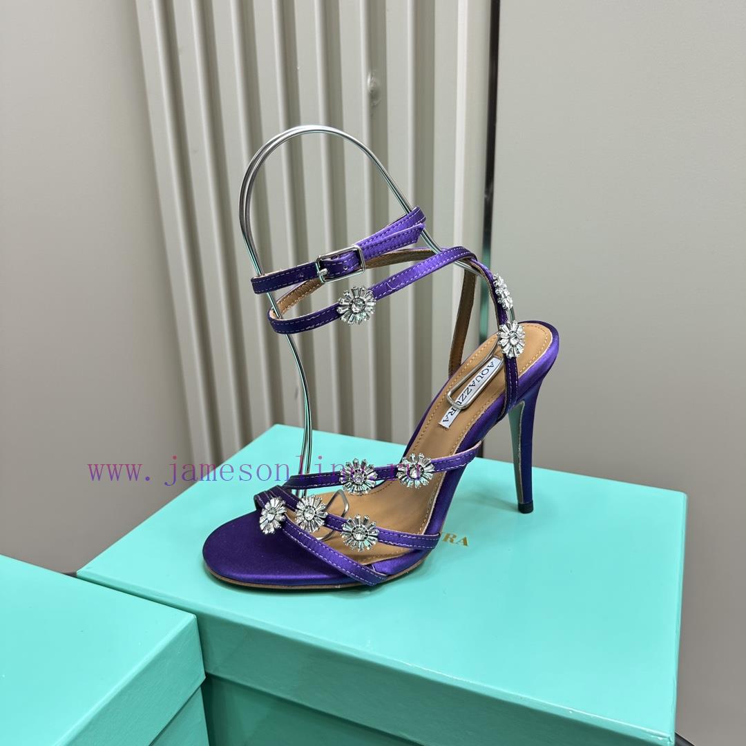 The mostAQUAZURA Big Pineapple Water Diamond Decorative High Heels2024 Summer Water Diamond 1qn1034z - Image 7