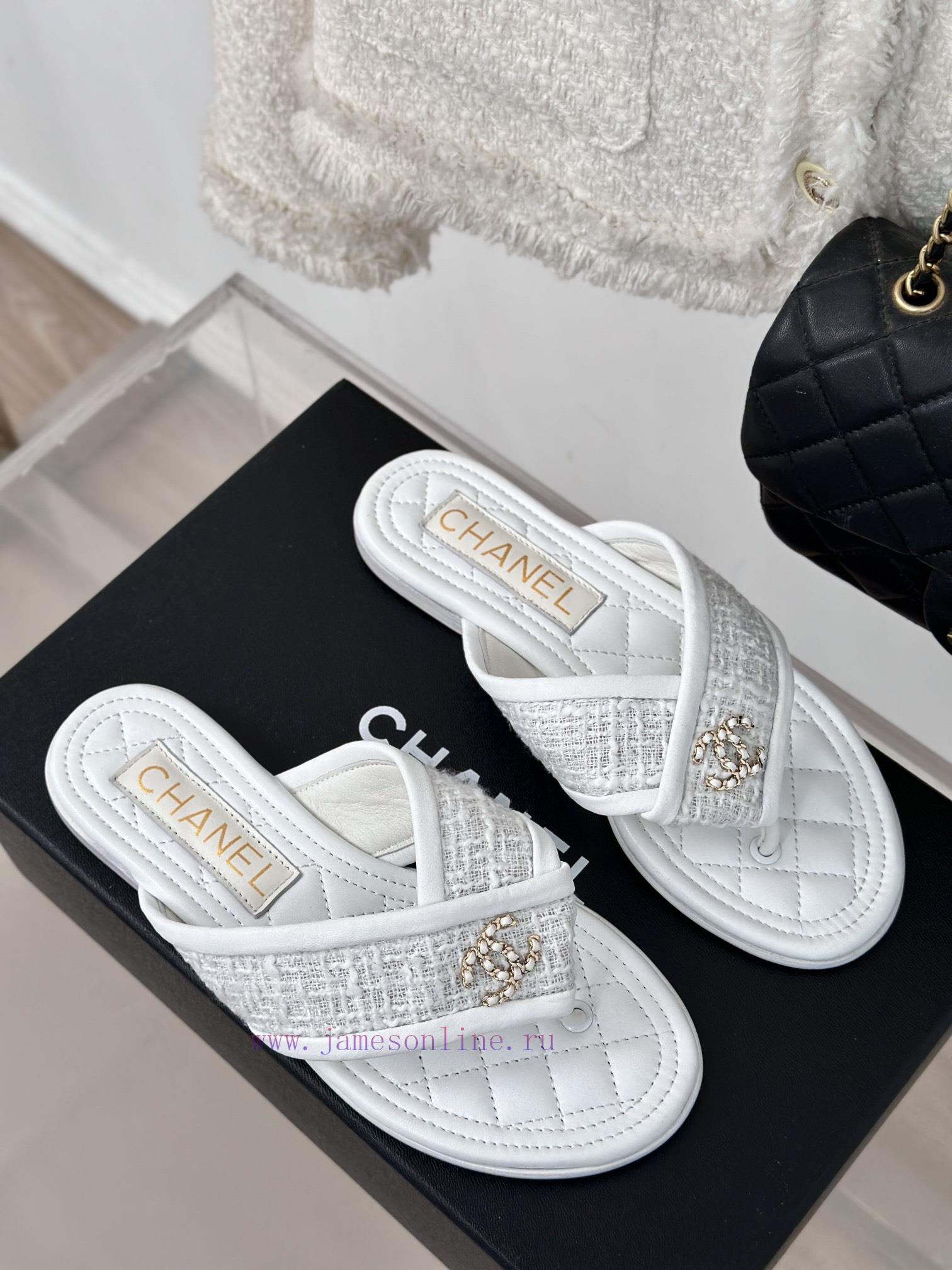 Chanel | 24P Spring/Summer New ProductsDouble C diamond grid clip on flip flopsSummer flip fg6ki6hug - Image 4