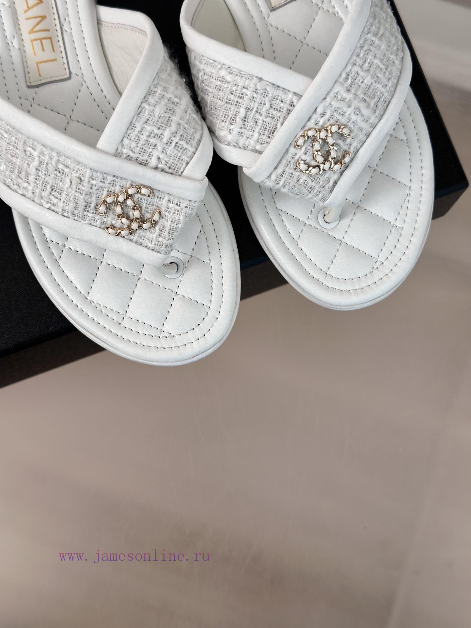 Chanel | 24P Spring/Summer New ProductsDouble C diamond grid clip on flip flopsSummer flip fg6ki6hug - Image 8