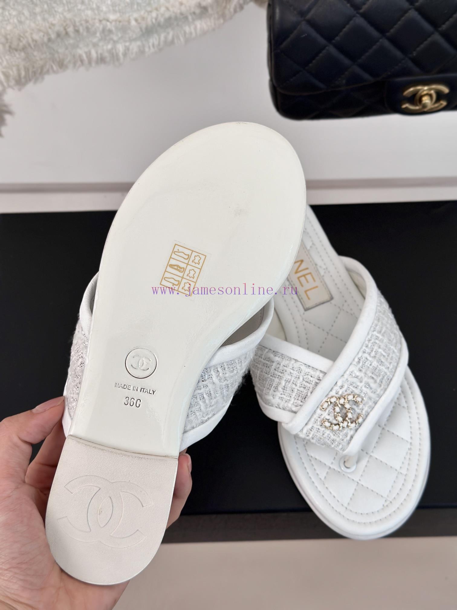 Chanel | 24P Spring/Summer New ProductsDouble C diamond grid clip on flip flopsSummer flip fg6ki6hug - Image 10