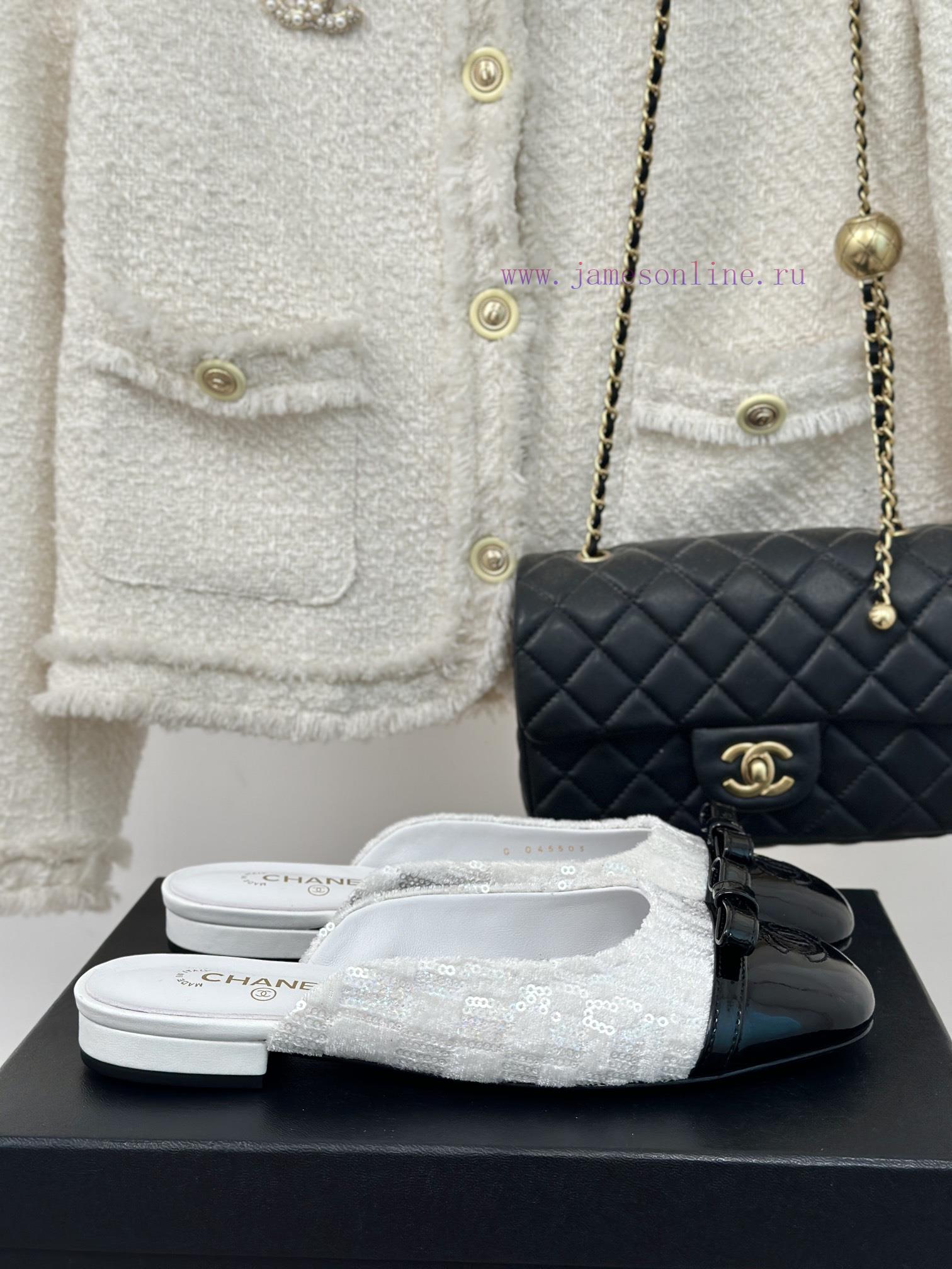 Chanel | Chanel 24P New ProductDouble C bow color blocked half slippersThe shoe upper is mad7xi8wqhc - Image 2