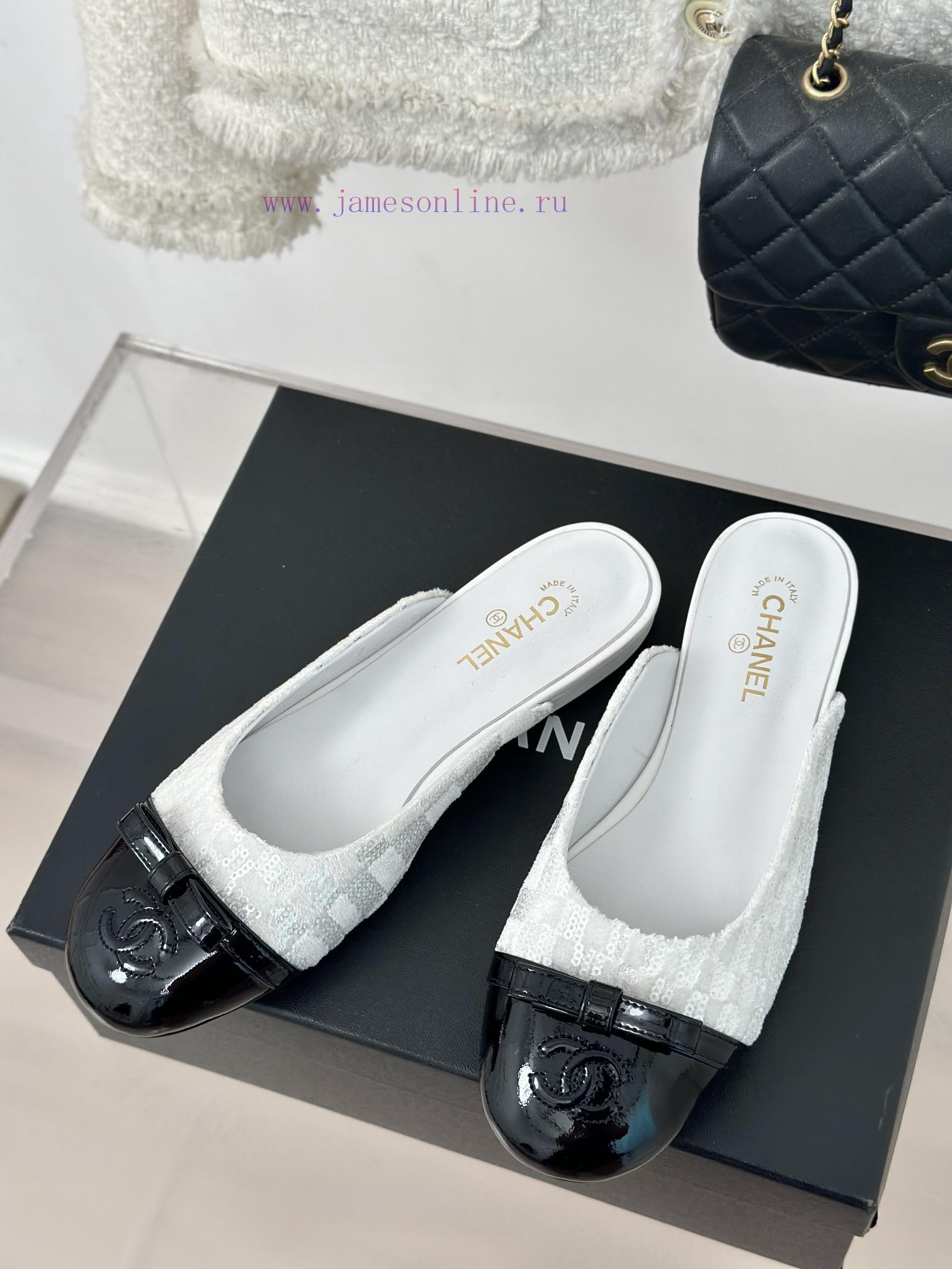 Chanel | Chanel 24P New ProductDouble C bow color blocked half slippersThe shoe upper is mad7xi8wqhc - Image 3