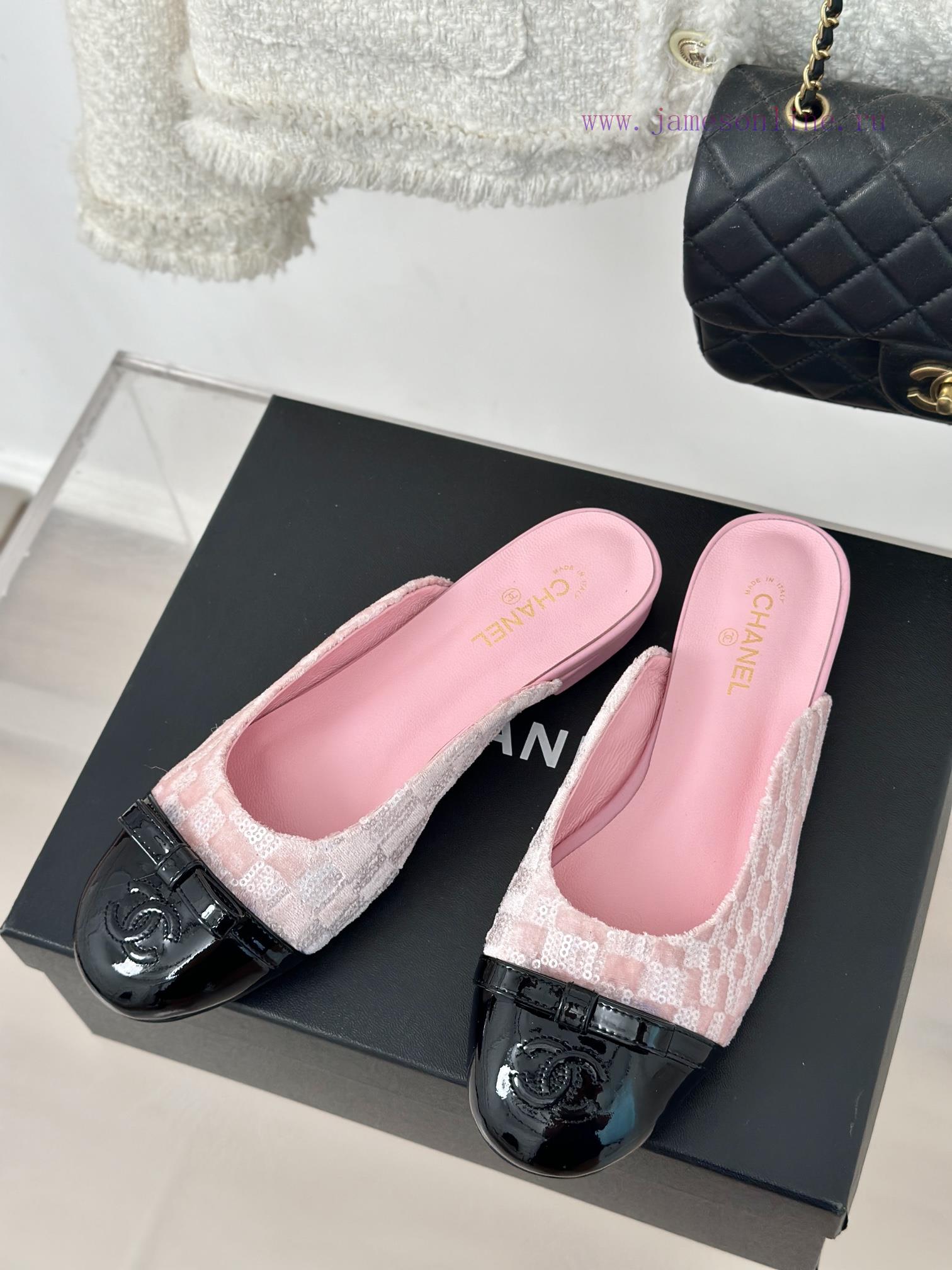 Chanel | Chanel 24P New ProductDouble C bow color blocked half slippersThe shoe upper is mad6gxyc51k - Image 3