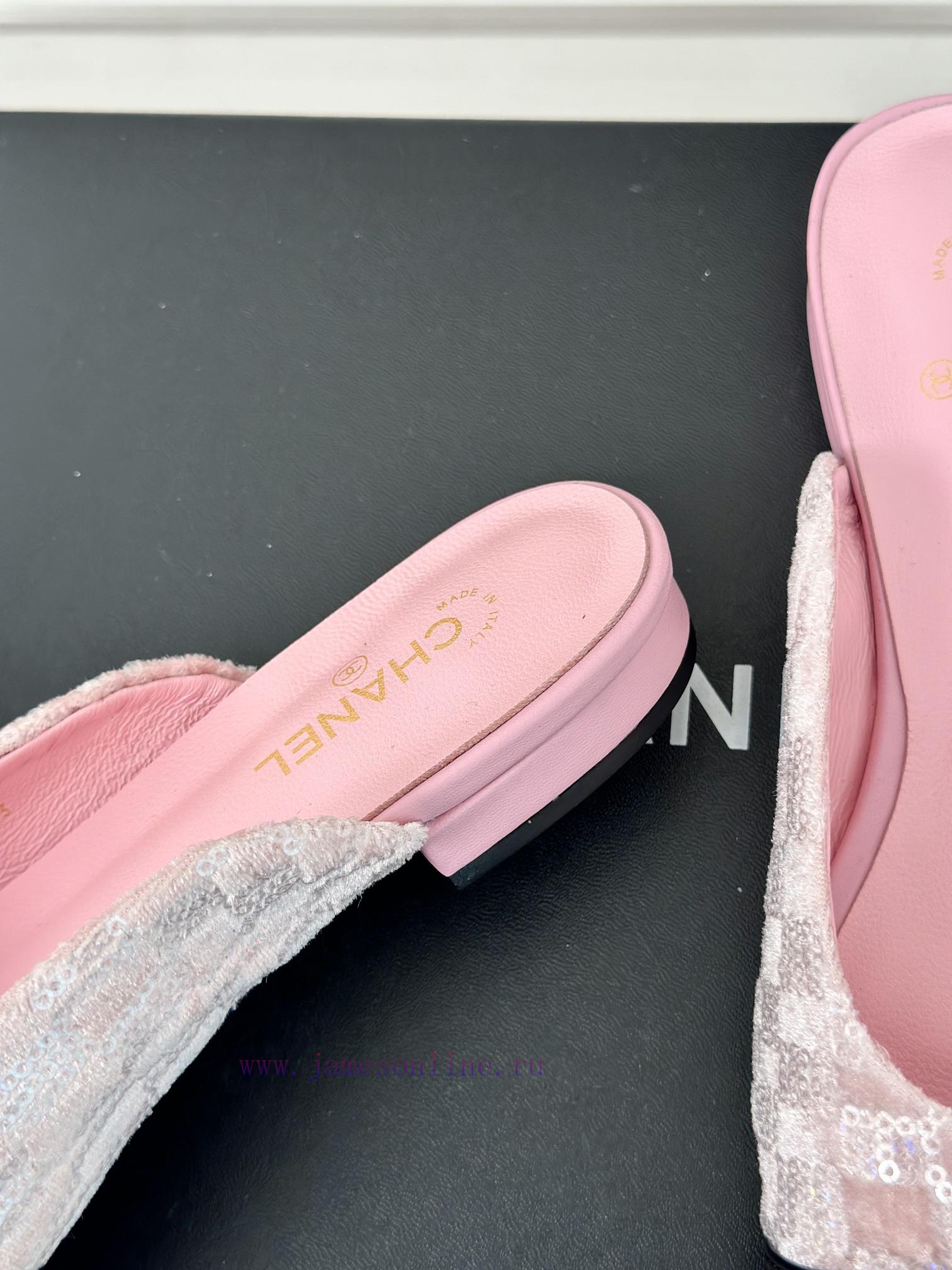 Chanel | Chanel 24P New ProductDouble C bow color blocked half slippersThe shoe upper is mad6gxyc51k - Image 7