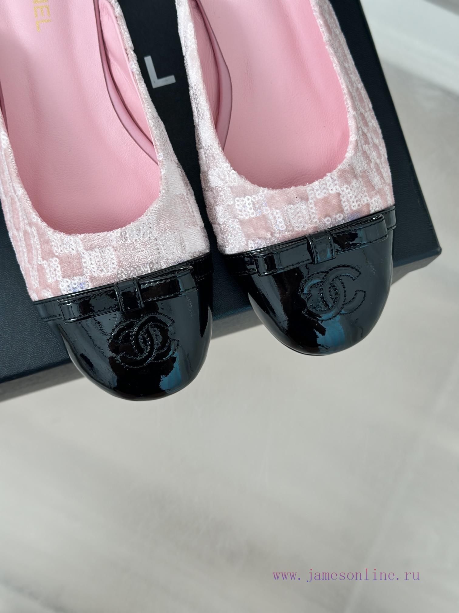 Chanel | Chanel 24P New ProductDouble C bow color blocked half slippersThe shoe upper is mad6gxyc51k - Image 8