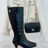 Chanel | Chanel 23c Autumn/Winter New ProductsDouble C Small Square Head Cat Heel Boots Seric65g0z8y