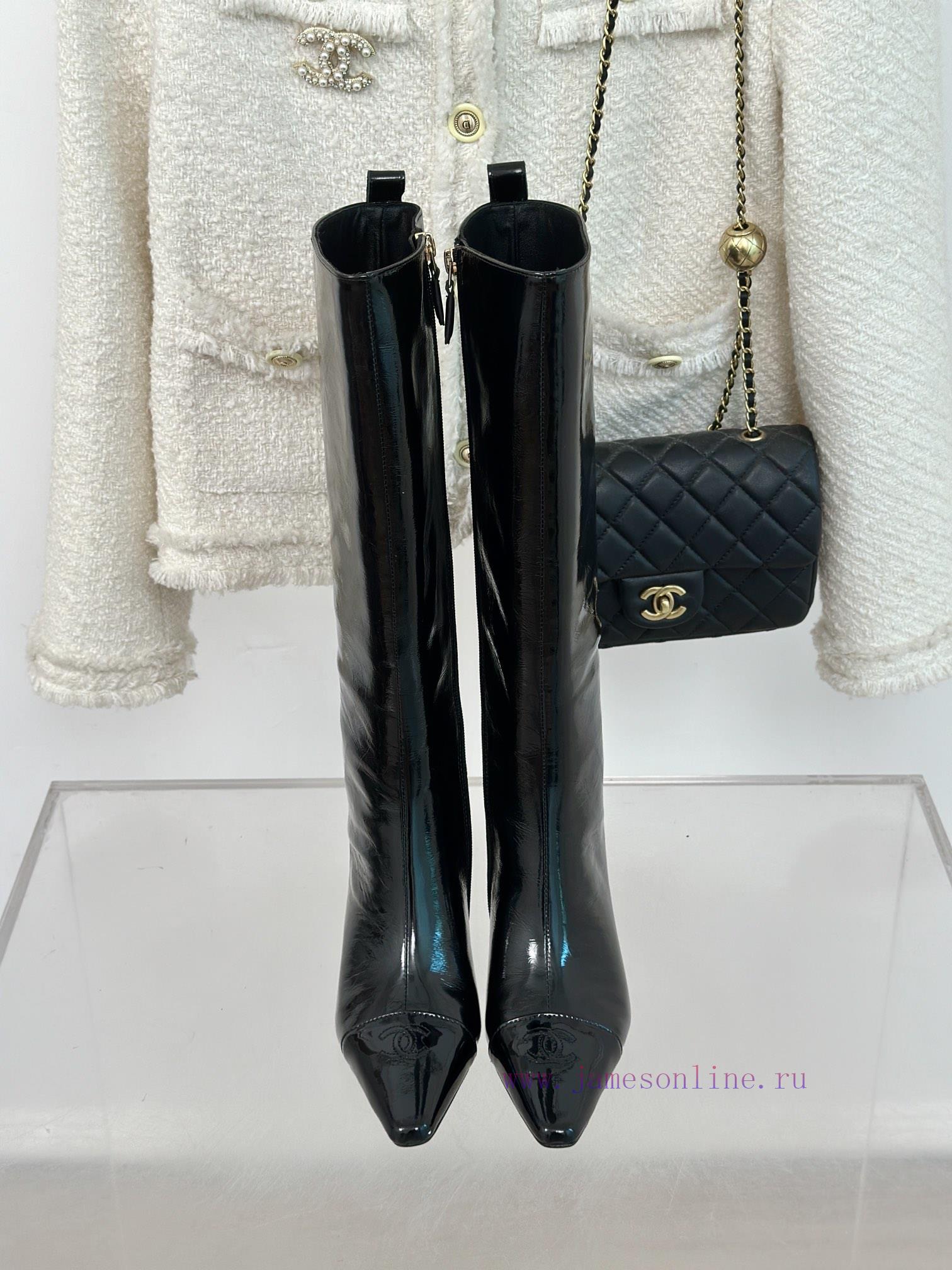 Chanel | Chanel 23c Autumn/Winter New ProductsDouble C Small Square Head Cat Heel Boots Seric65g0z8y - Image 3