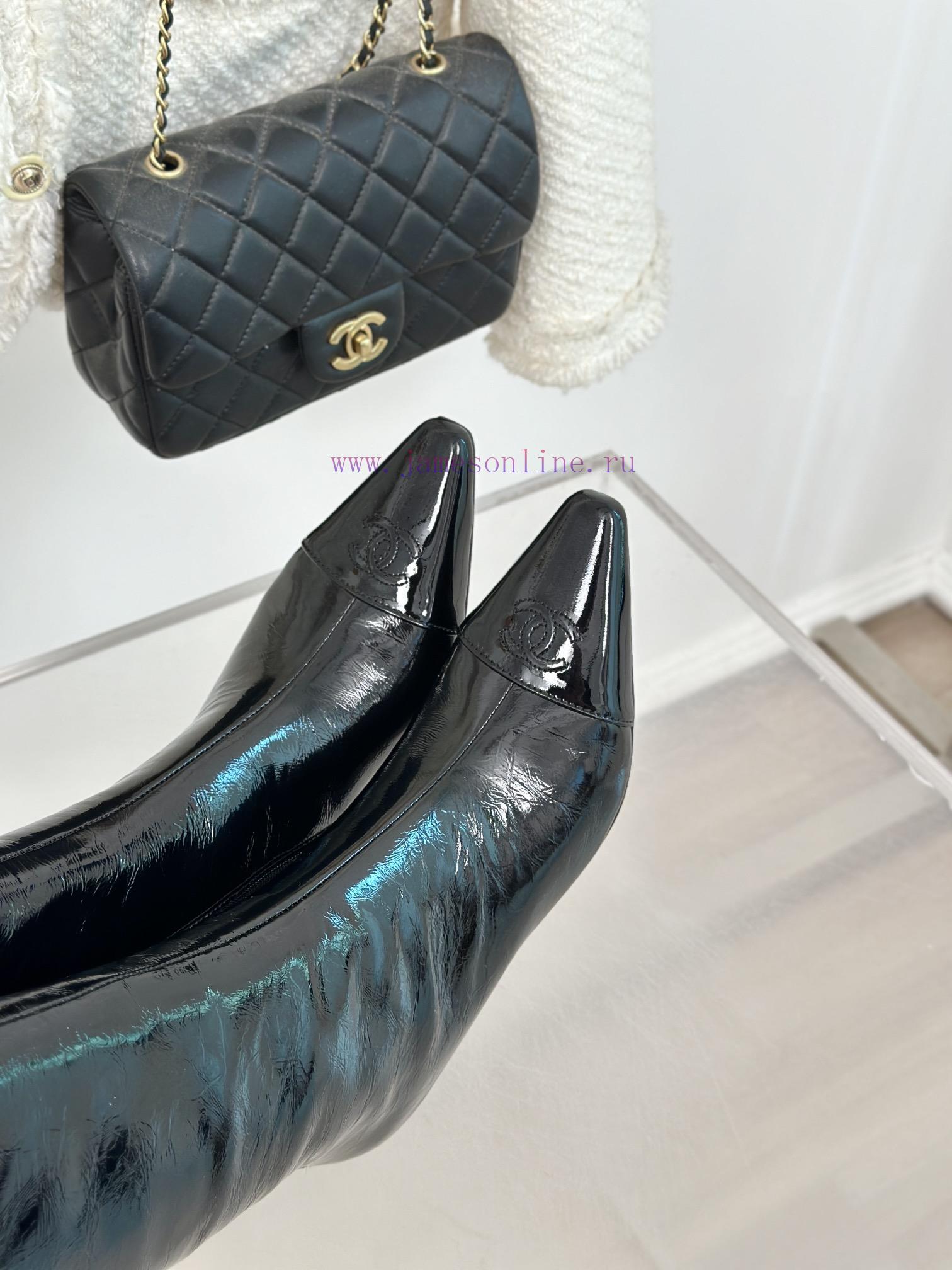 Chanel | Chanel 23c Autumn/Winter New ProductsDouble C Small Square Head Cat Heel Boots Seric65g0z8y - Image 6
