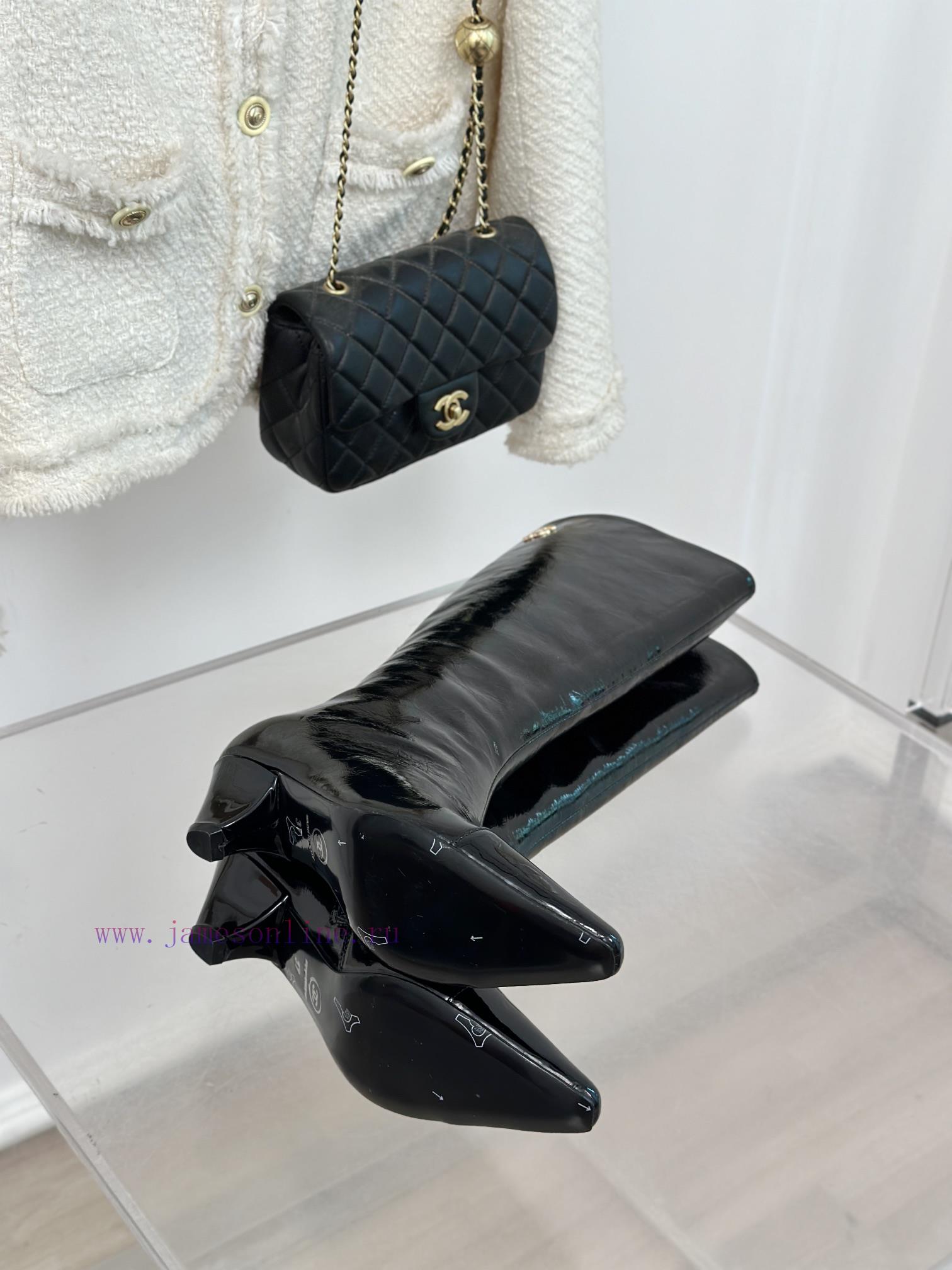 Chanel | Chanel 23c Autumn/Winter New ProductsDouble C Small Square Head Cat Heel Boots Seric65g0z8y - Image 9