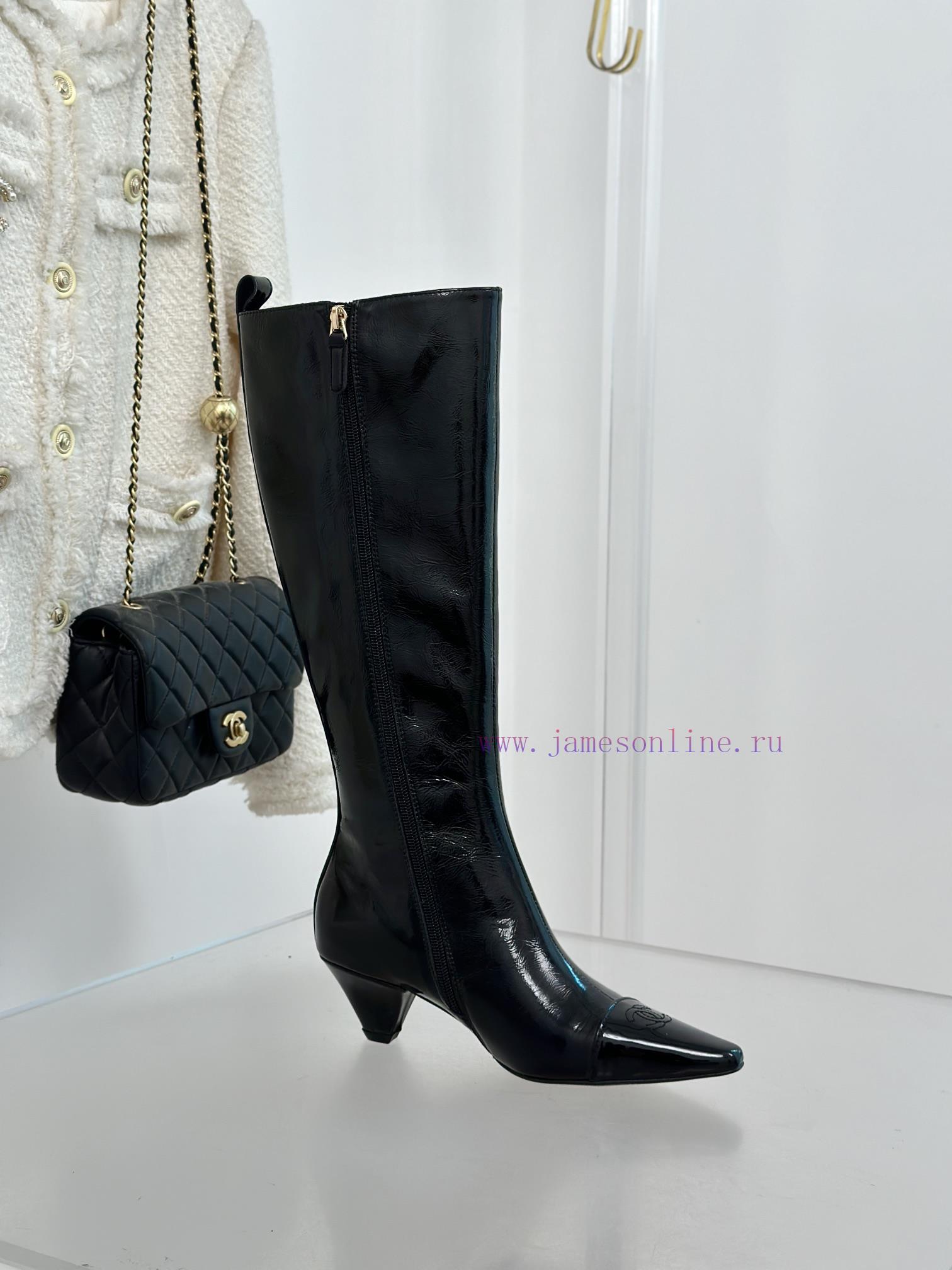 Chanel | Chanel 23c Autumn/Winter New ProductsDouble C Small Square Head Cat Heel Boots Seric65g0z8y - Image 10