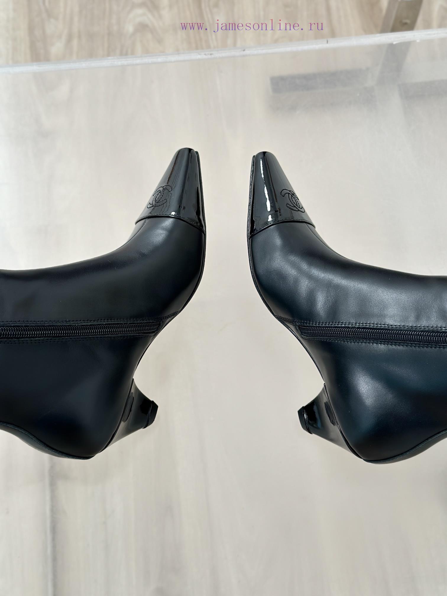 Chanel | Chanel 23c Autumn/Winter New ProductsDouble C Small Square Head Cat Heel Boots Serijk3i31ig - Image 7