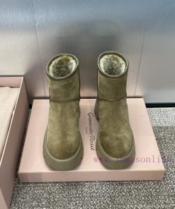 Gianvito Rossi, Sergio Rosie 2024 Winter New Thick Bottom Round Head Fur Integrated Snow Womw7do5ysv