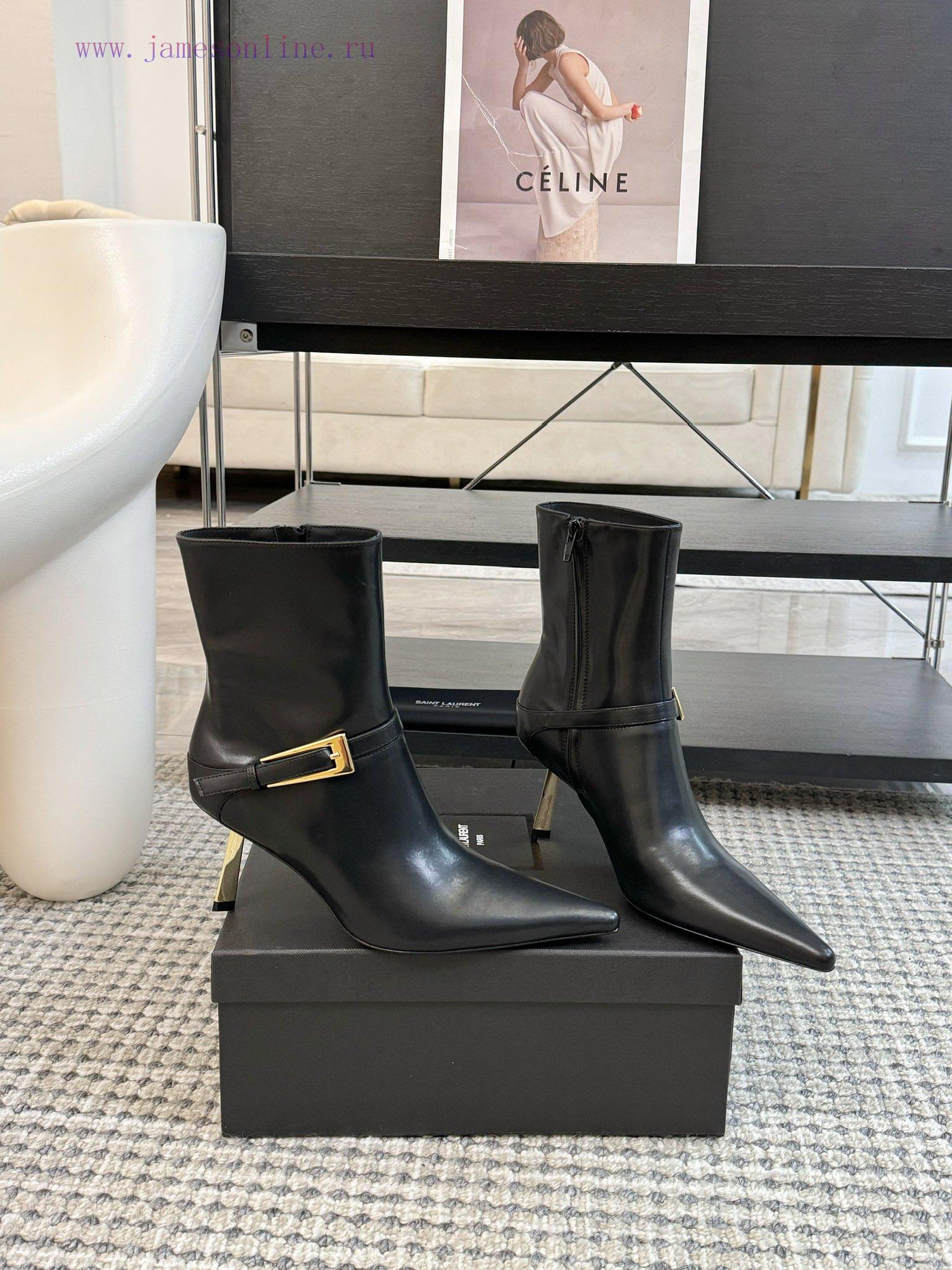 24 New Short Boots: The pointed toe and slim heel complement each other, adding to the tempepmbg6kby - Image 3
