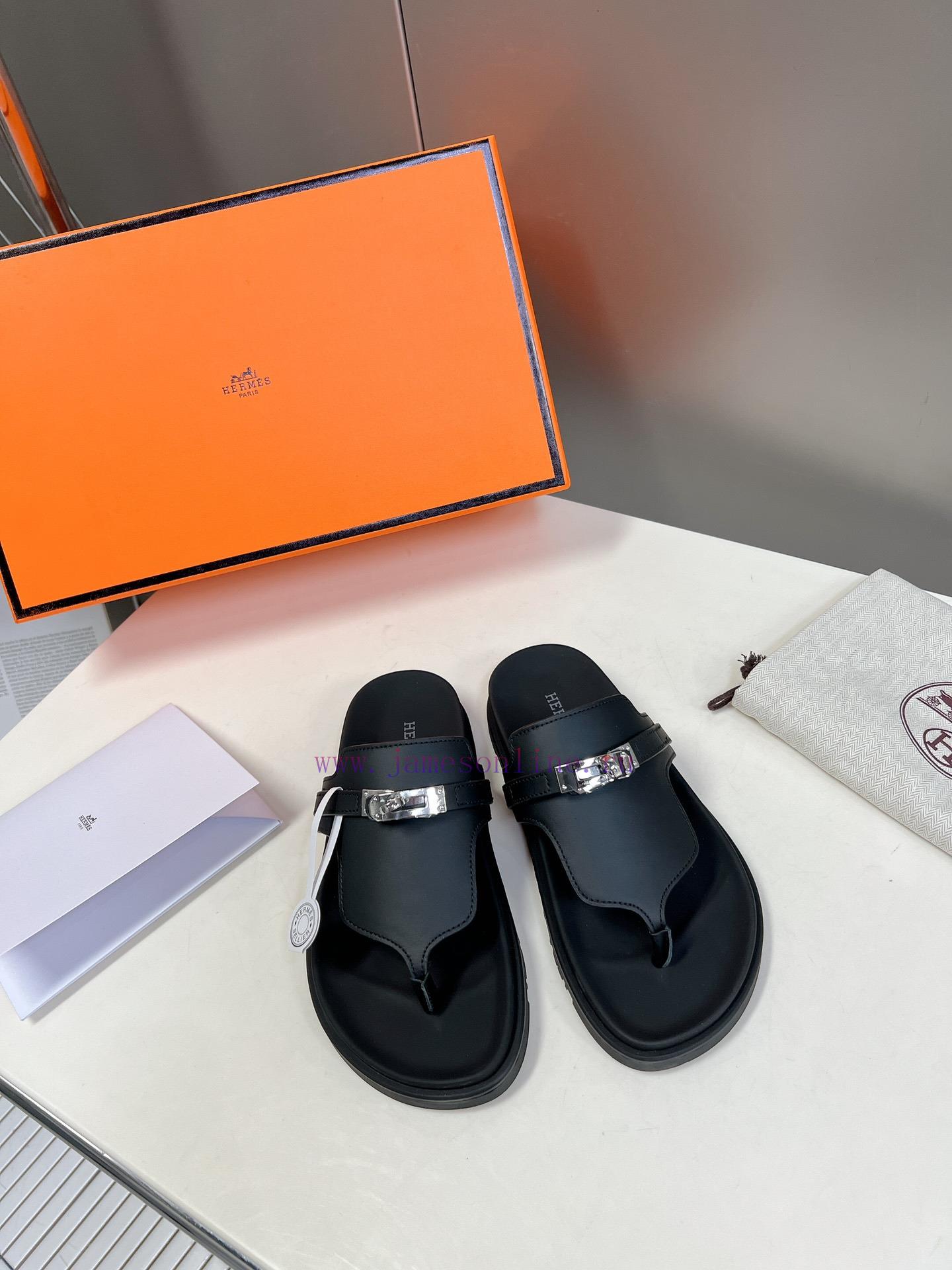 Male 10 Η ERMES Hermes Spring/Summer Classic Couple's Second Uncle Slippers Chypre Ugly Cutej41dhvb9