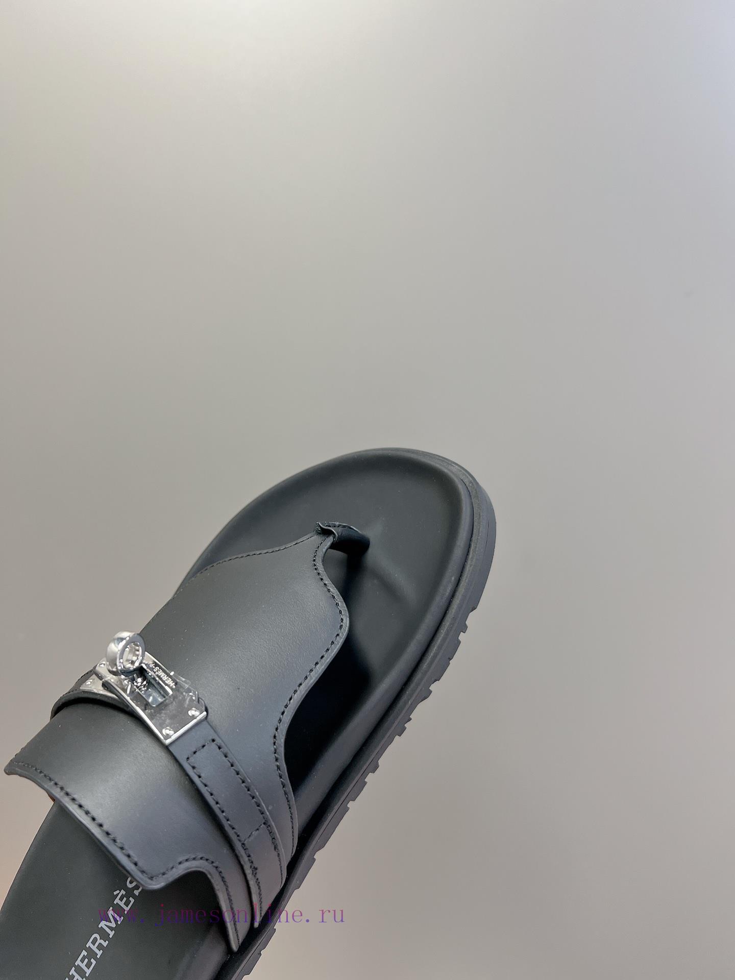 Male 10 Η ERMES Hermes Spring/Summer Classic Couple's Second Uncle Slippers Chypre Ugly Cutej41dhvb9 - Image 8