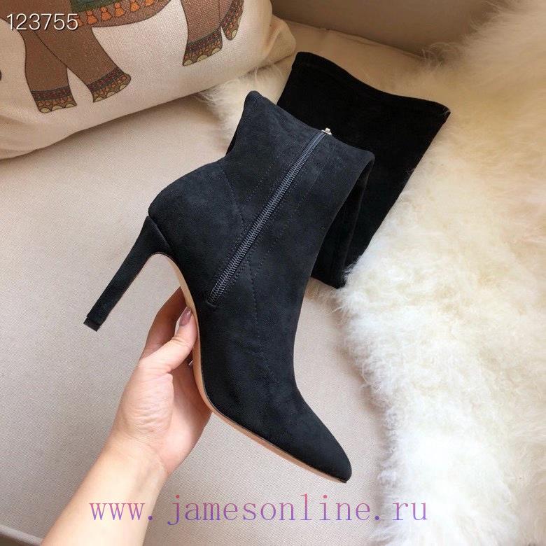 JIMMY CHOO elastic boots are made of high-quality fabric with silky double-sided velvet and 9uokdm7b - Image 3