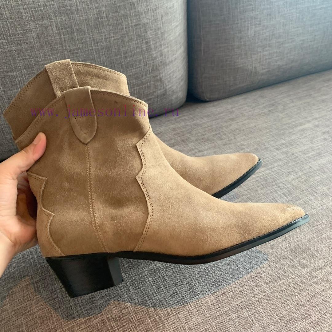 ISABEL MARANT Western Cowboy Short Boots are a simple and versatile material with a top layezl4aeoz9 - Image 3