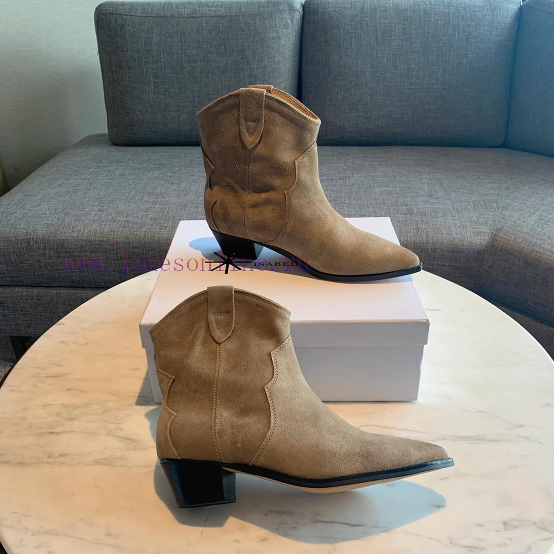 ISABEL MARANT Western Cowboy Short Boots are a simple and versatile material with a top layezl4aeoz9 - Image 4