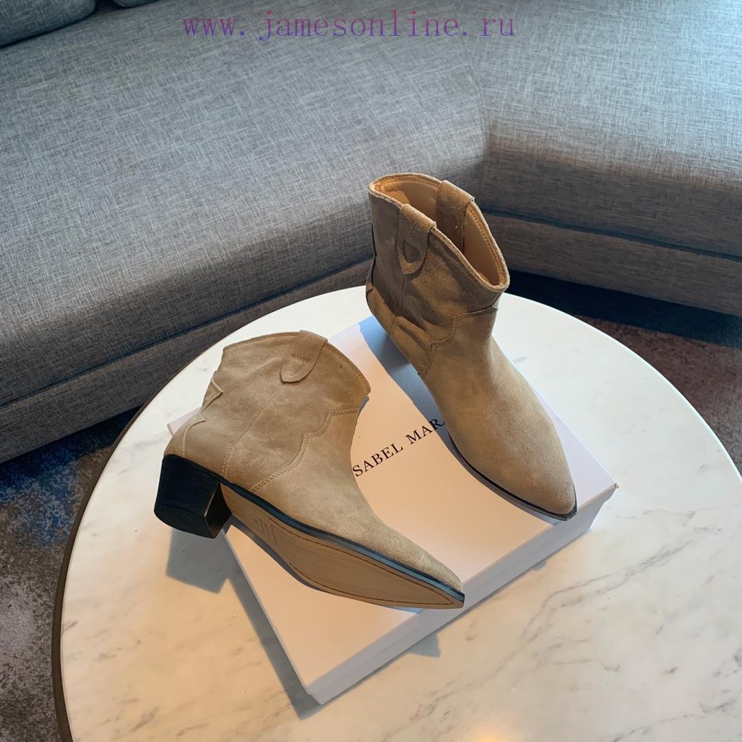 ISABEL MARANT Western Cowboy Short Boots are a simple and versatile material with a top layezl4aeoz9 - Image 5