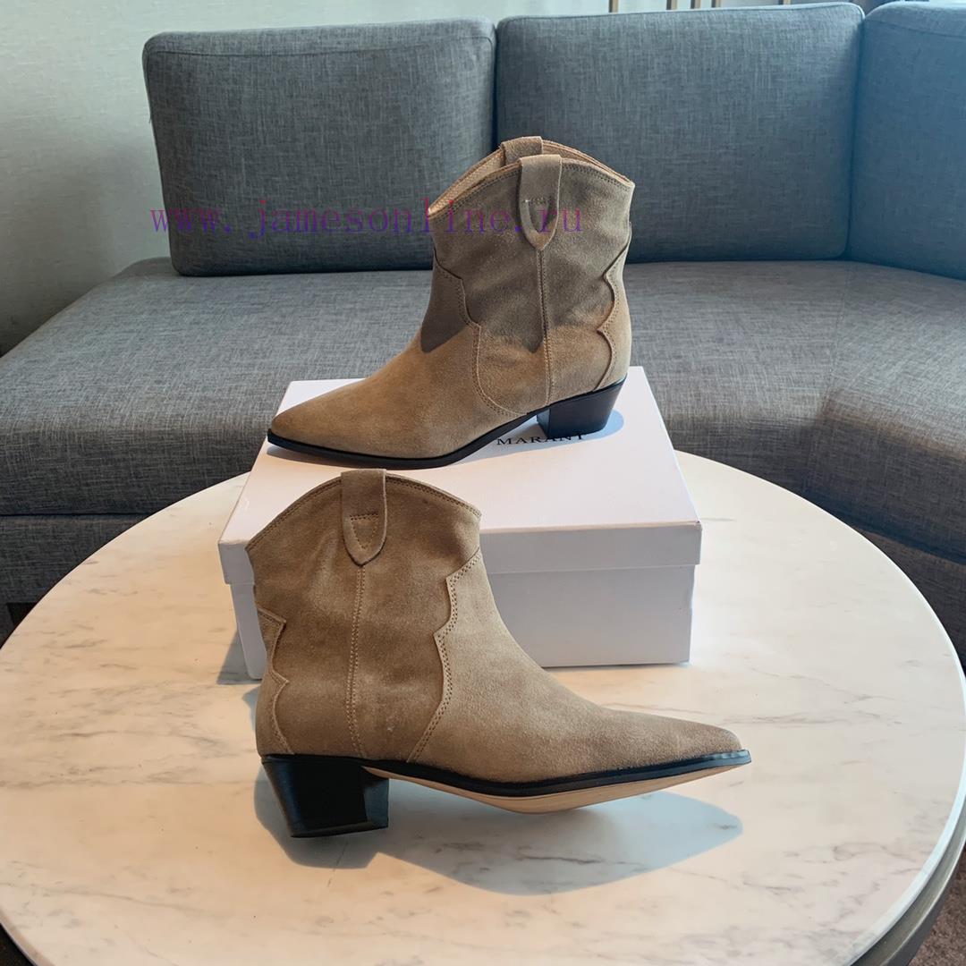 ISABEL MARANT Western Cowboy Short Boots are a simple and versatile material with a top layezl4aeoz9 - Image 10