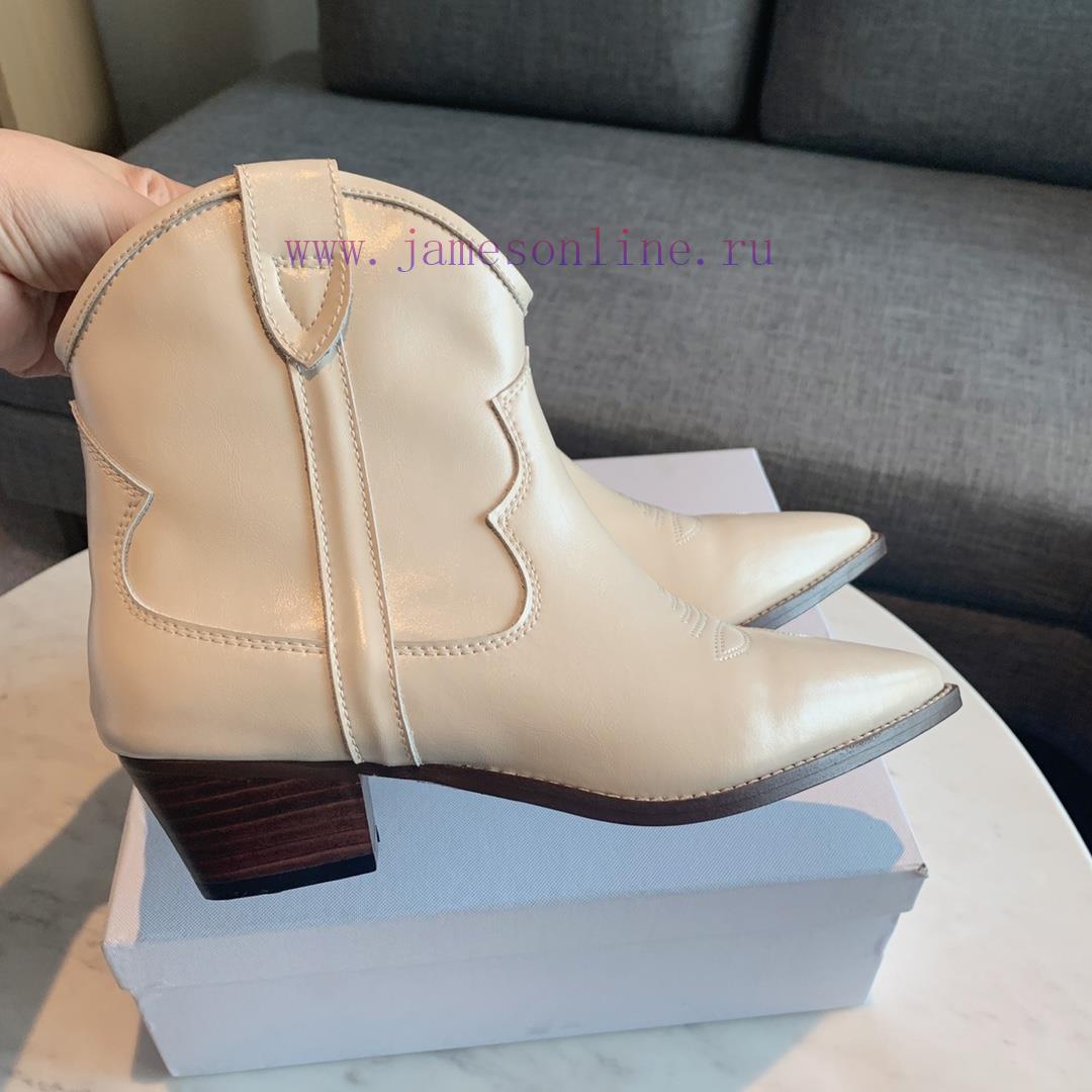 ISABEL MARANT Western Cowboy Short Boots are a simple and versatile material with a top laye5ql63jn3 - Image 4
