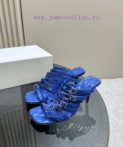 Burberry's new sheepskin M ü ller shoes, paired with leather heels and circular toe in the skxot6l9c