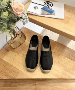 Tory Burch TB solid color three drop embossed lambskin flat bottom fishing shoesToryburch isn6g7uy5y