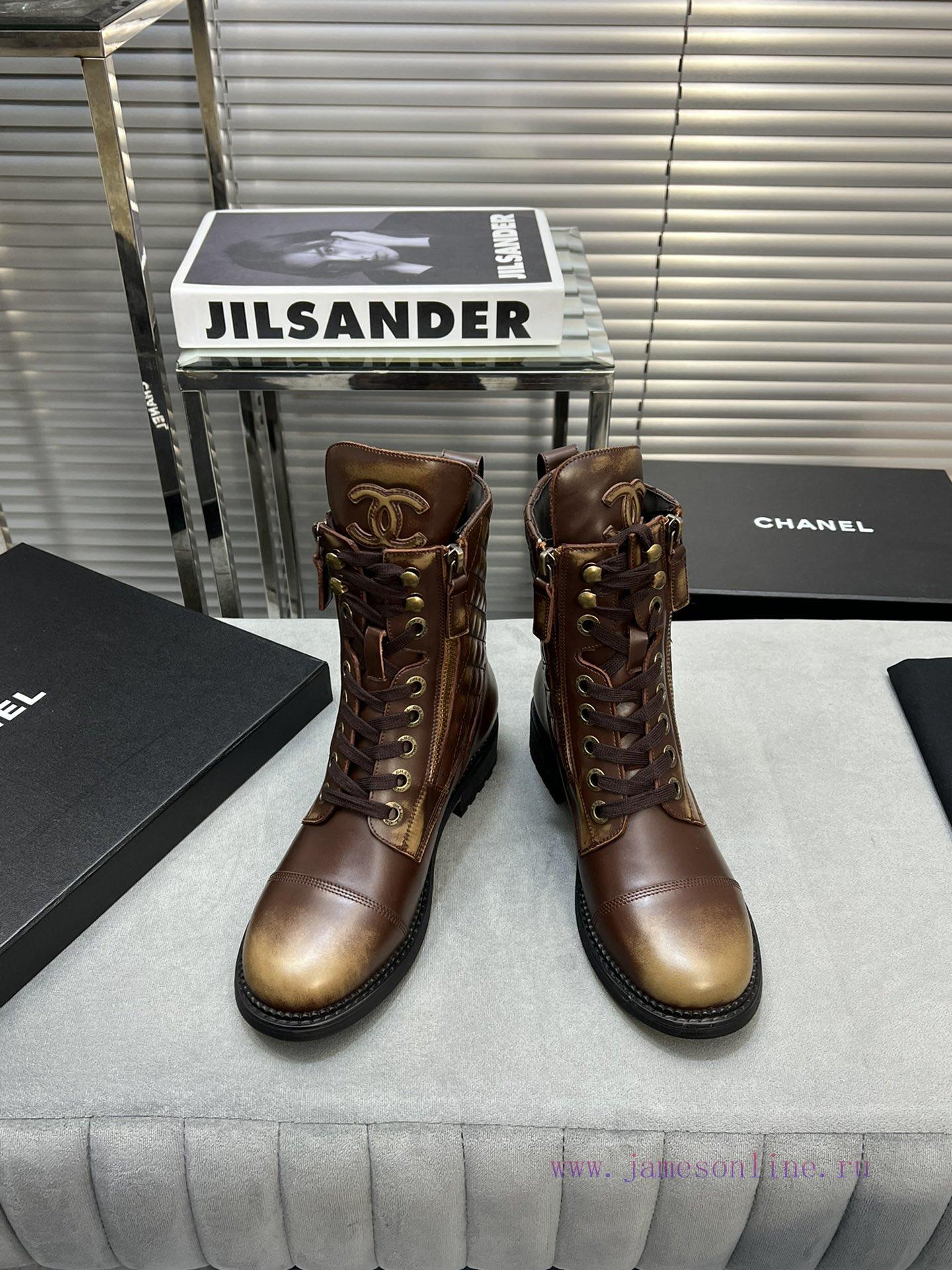 CHANEL Top Classic Dallas Boots Retro Brushed Motorcycle BootsMaterial: The upper of the shod6y2dm30 - Image 2