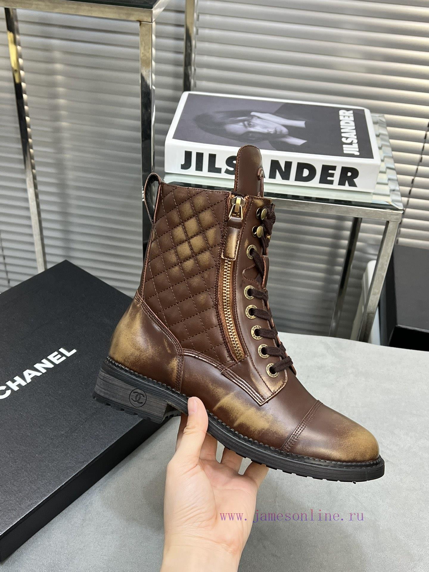 CHANEL Top Classic Dallas Boots Retro Brushed Motorcycle BootsMaterial: The upper of the shod6y2dm30 - Image 7