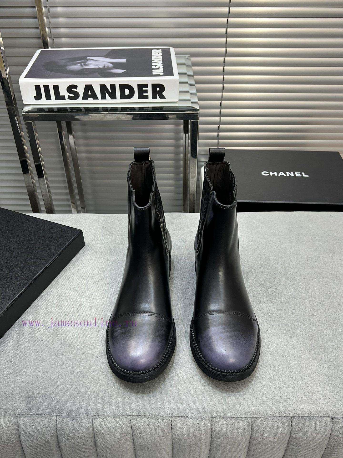 CHANEL Top Classic Dallas Boots Retro Brushed Motorcycle BootsMaterial: The upper of the shoywdd57am