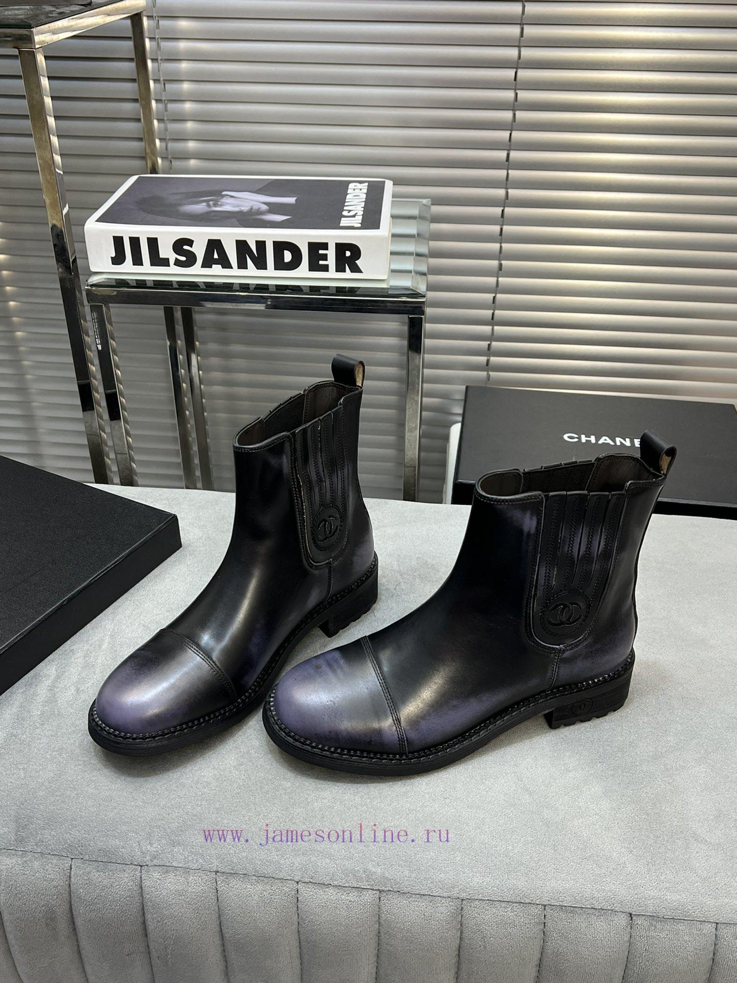 CHANEL Top Classic Dallas Boots Retro Brushed Motorcycle BootsMaterial: The upper of the shoywdd57am - Image 4