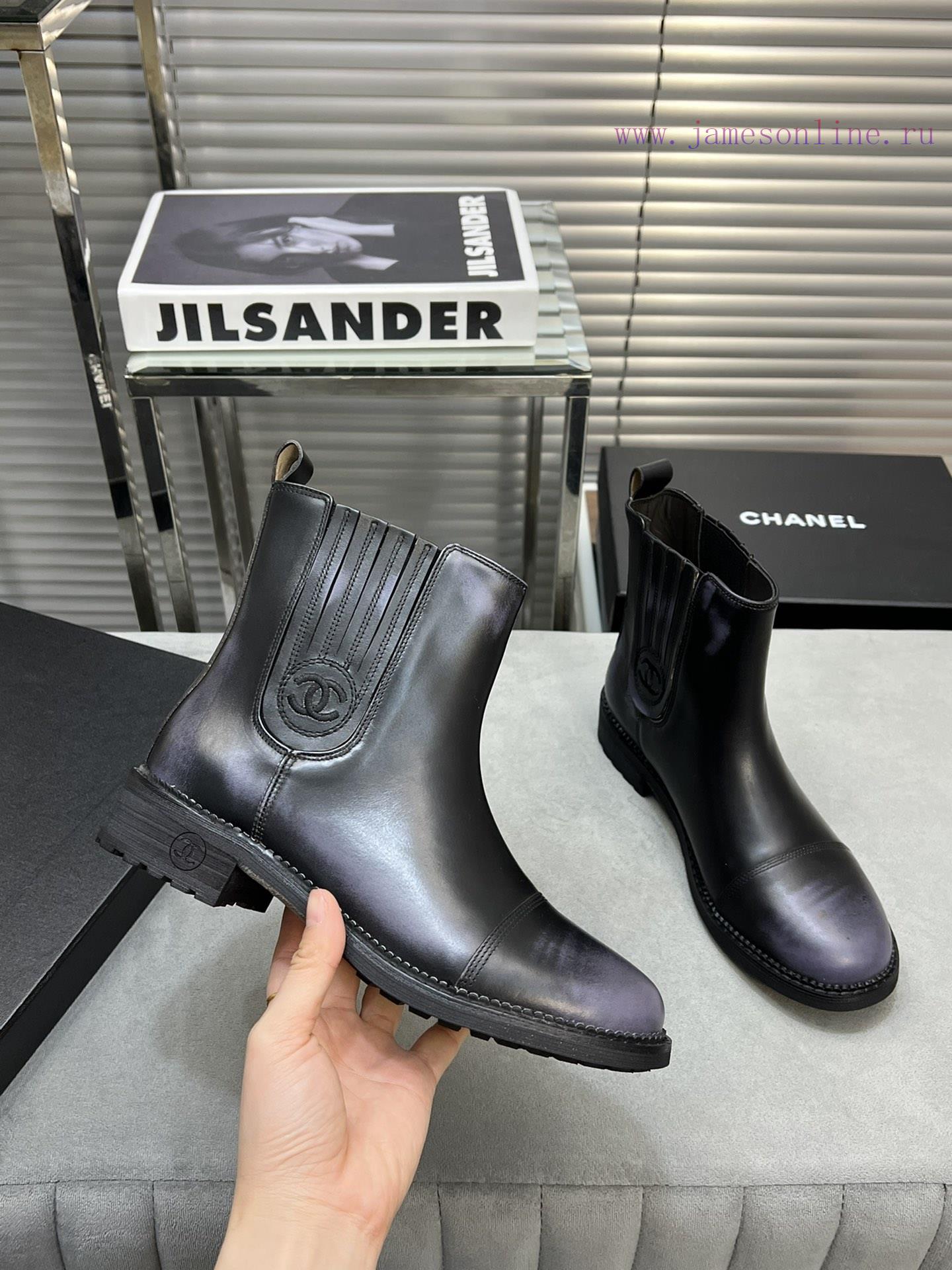 CHANEL Top Classic Dallas Boots Retro Brushed Motorcycle BootsMaterial: The upper of the shoywdd57am - Image 5