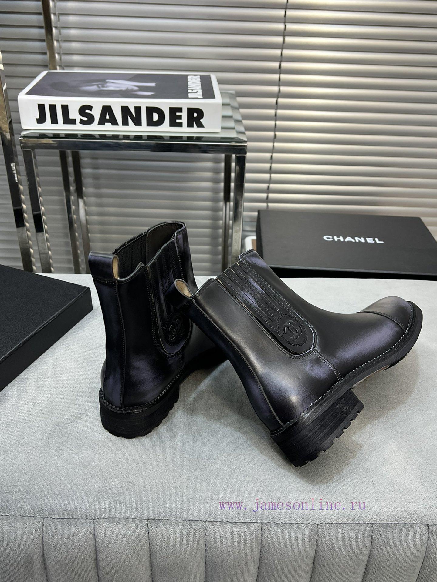 CHANEL Top Classic Dallas Boots Retro Brushed Motorcycle BootsMaterial: The upper of the shoywdd57am - Image 9