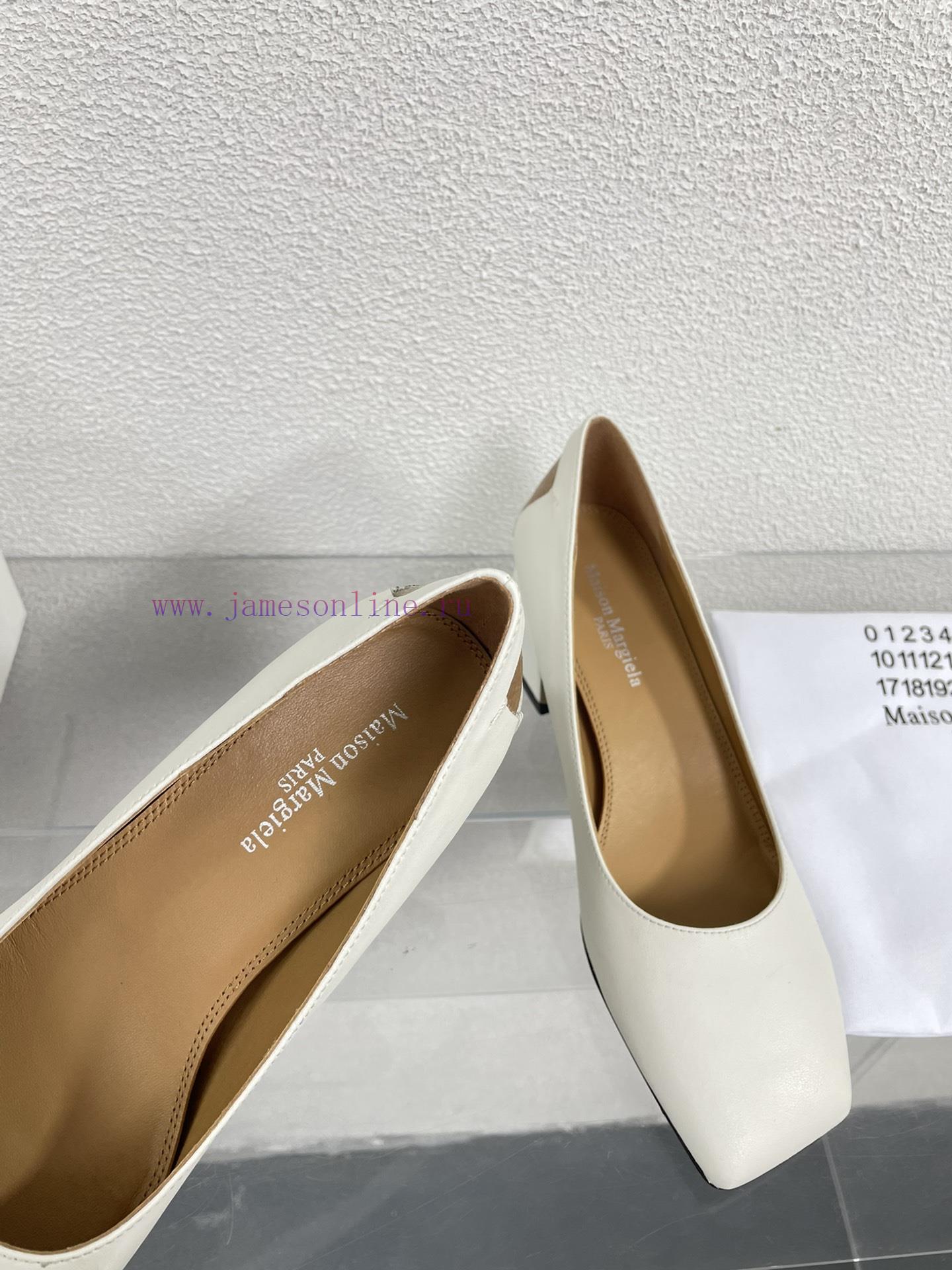Margiela | Retro style 5cm short heel square toe shoesShort and retro elegant temperament caargwepbw - Image 6