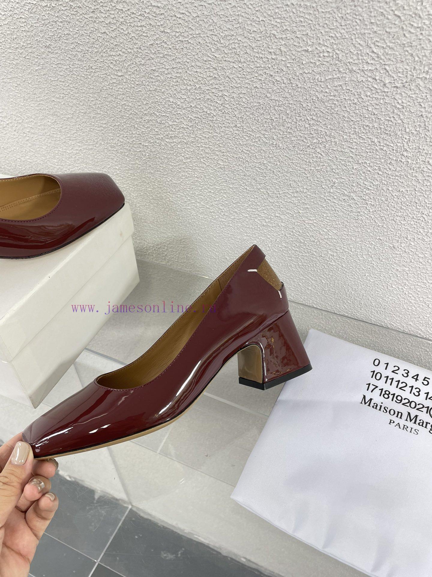 Margiela | Retro style 5cm short heel square toe shoesShort and retro elegant temperament ca2zhceztn - Image 4
