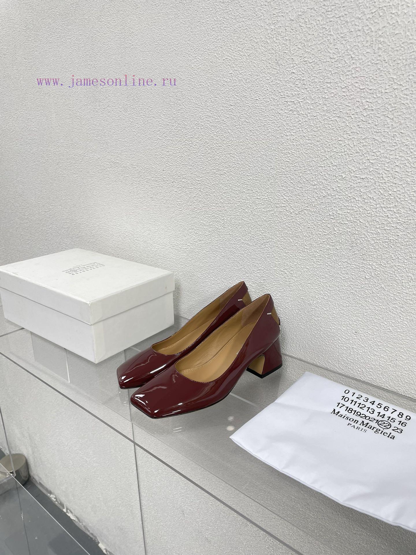 Margiela | Retro style 5cm short heel square toe shoesShort and retro elegant temperament ca2zhceztn - Image 8