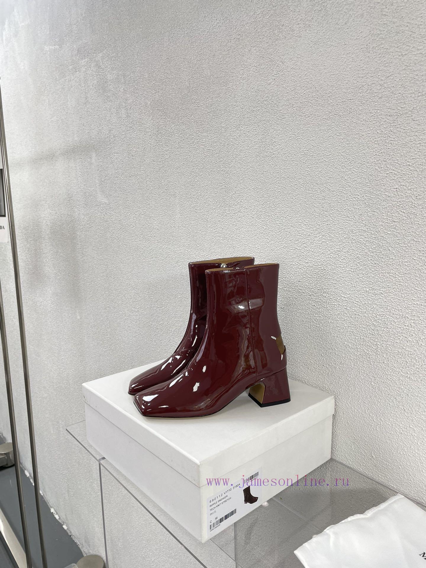 Margiela | Retro style 5cm short heel square toe shoes with ripped holesShort and retro elegi1jkw75v