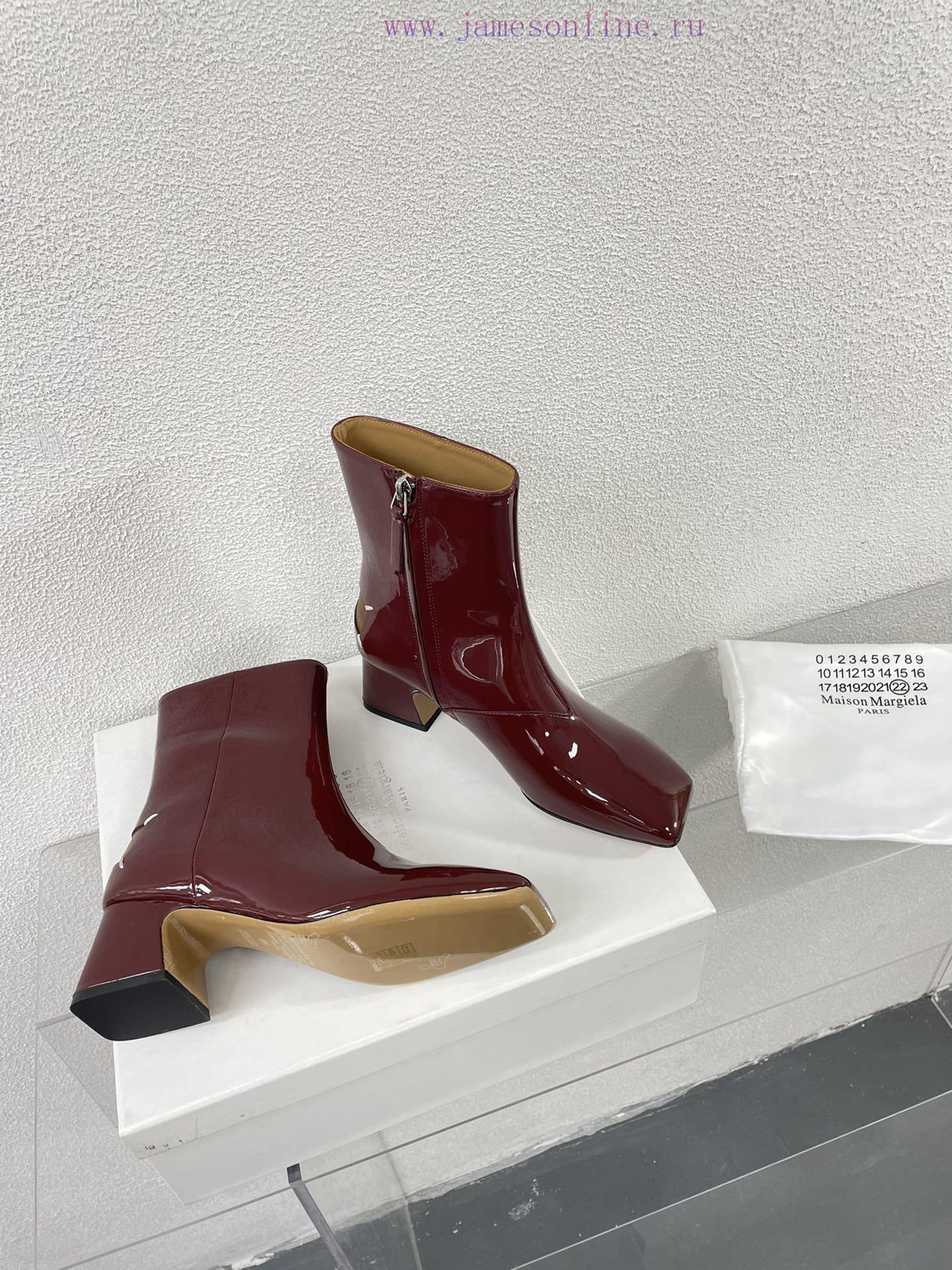Margiela | Retro style 5cm short heel square toe shoes with ripped holesShort and retro elegi1jkw75v - Image 10