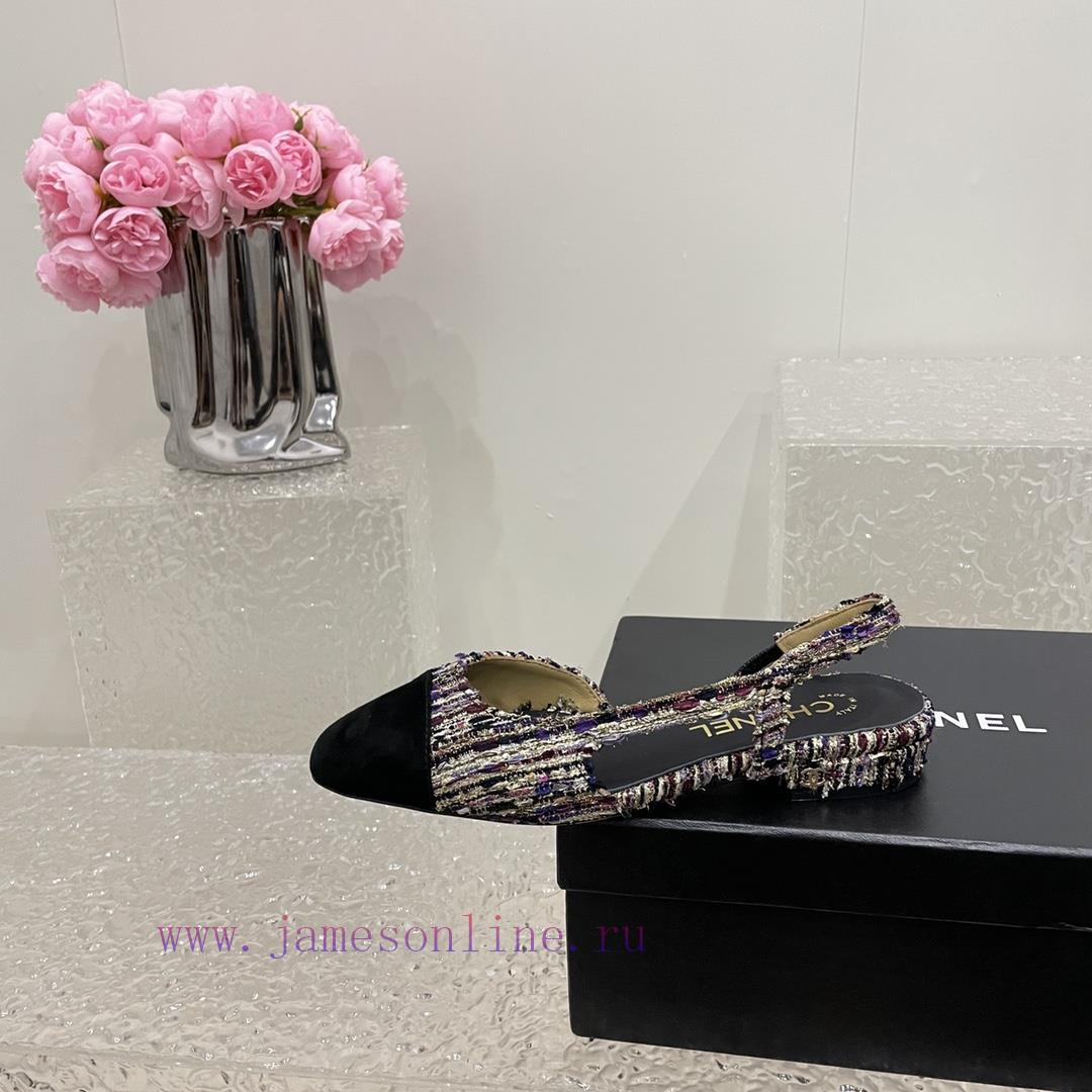 Chanel classic color blocked sandals, a new summer color, this item continues the classic Ch809cmtfp - Image 2