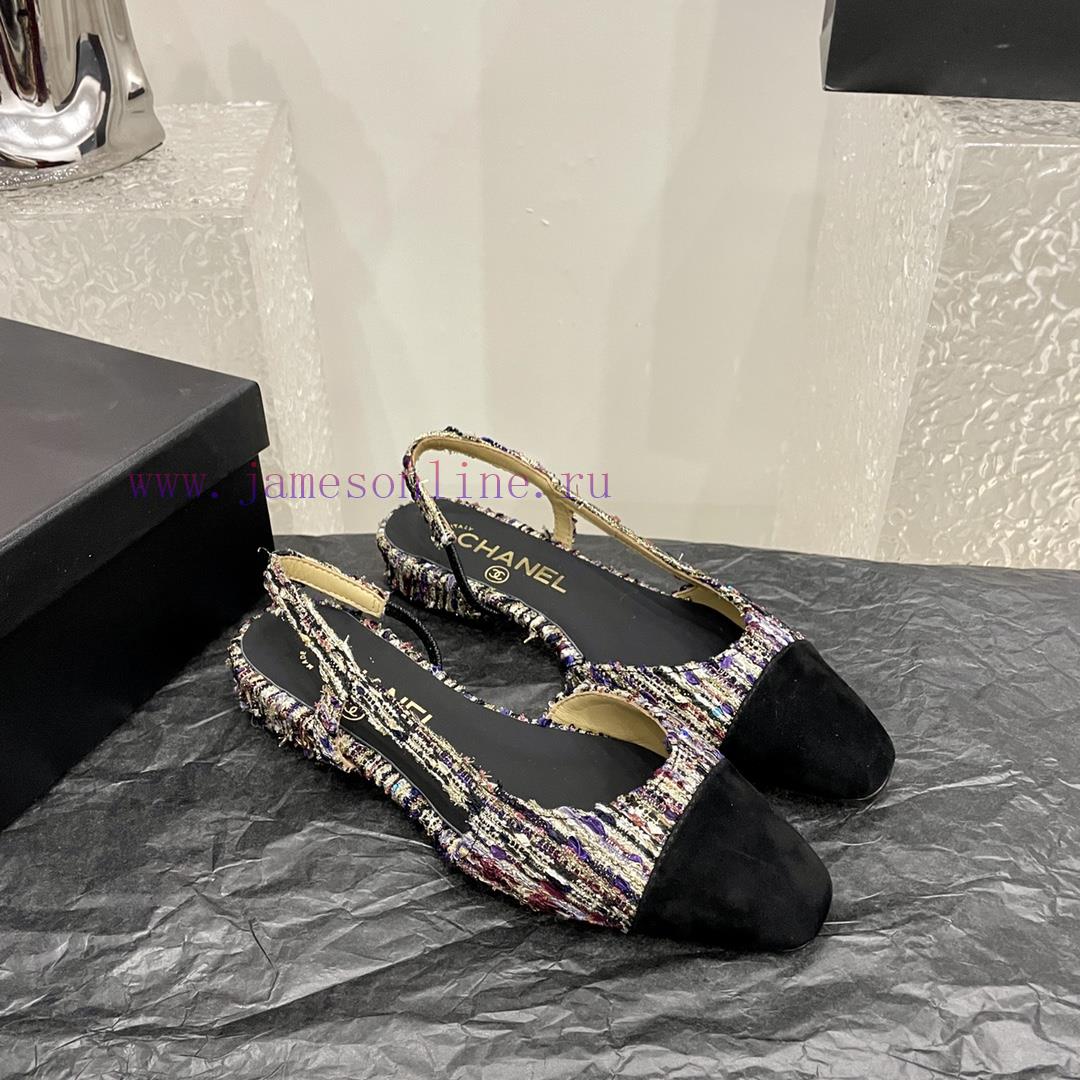 Chanel classic color blocked sandals, a new summer color, this item continues the classic Ch809cmtfp - Image 3