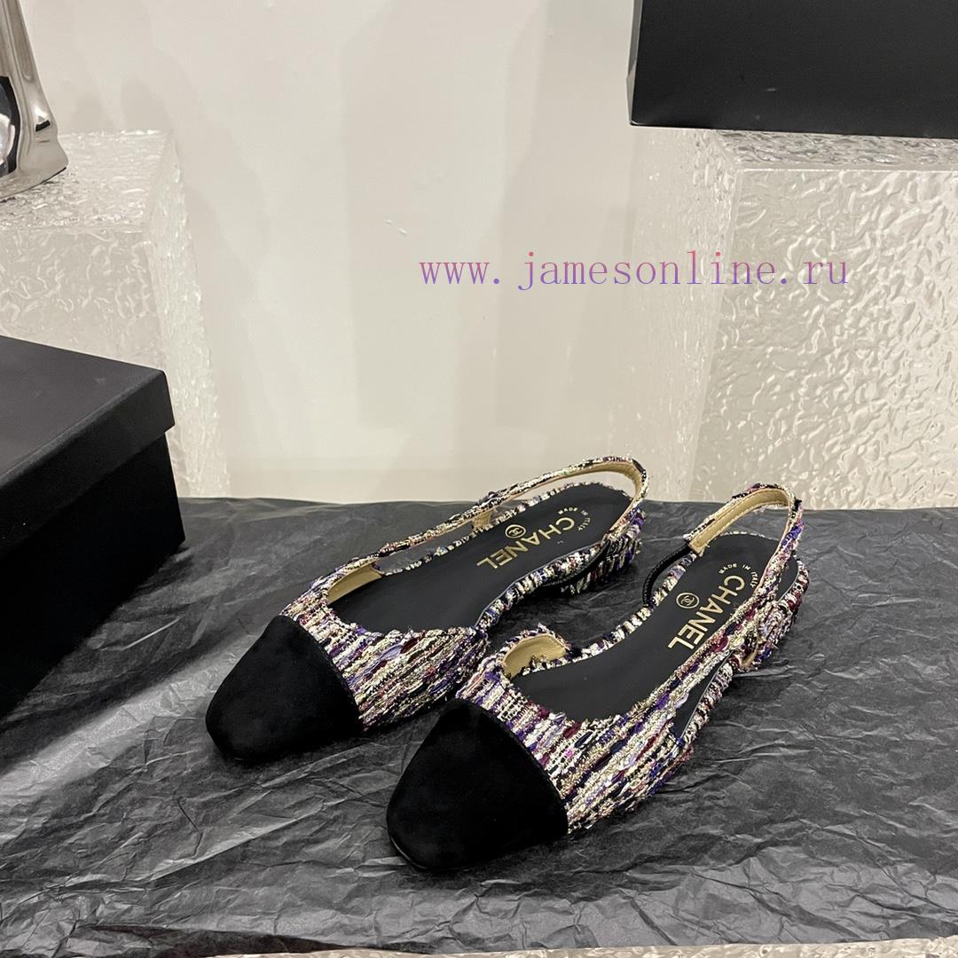 Chanel classic color blocked sandals, a new summer color, this item continues the classic Ch809cmtfp - Image 4