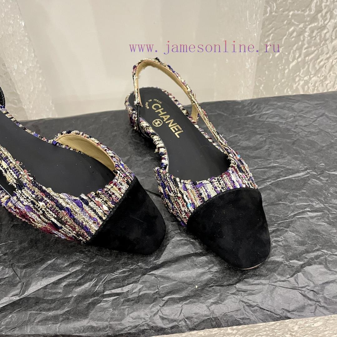 Chanel classic color blocked sandals, a new summer color, this item continues the classic Ch809cmtfp - Image 9