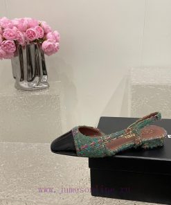 Chanel classic color blocked sandals, a new summer color, this item continues the classic Ch38ncrkfp