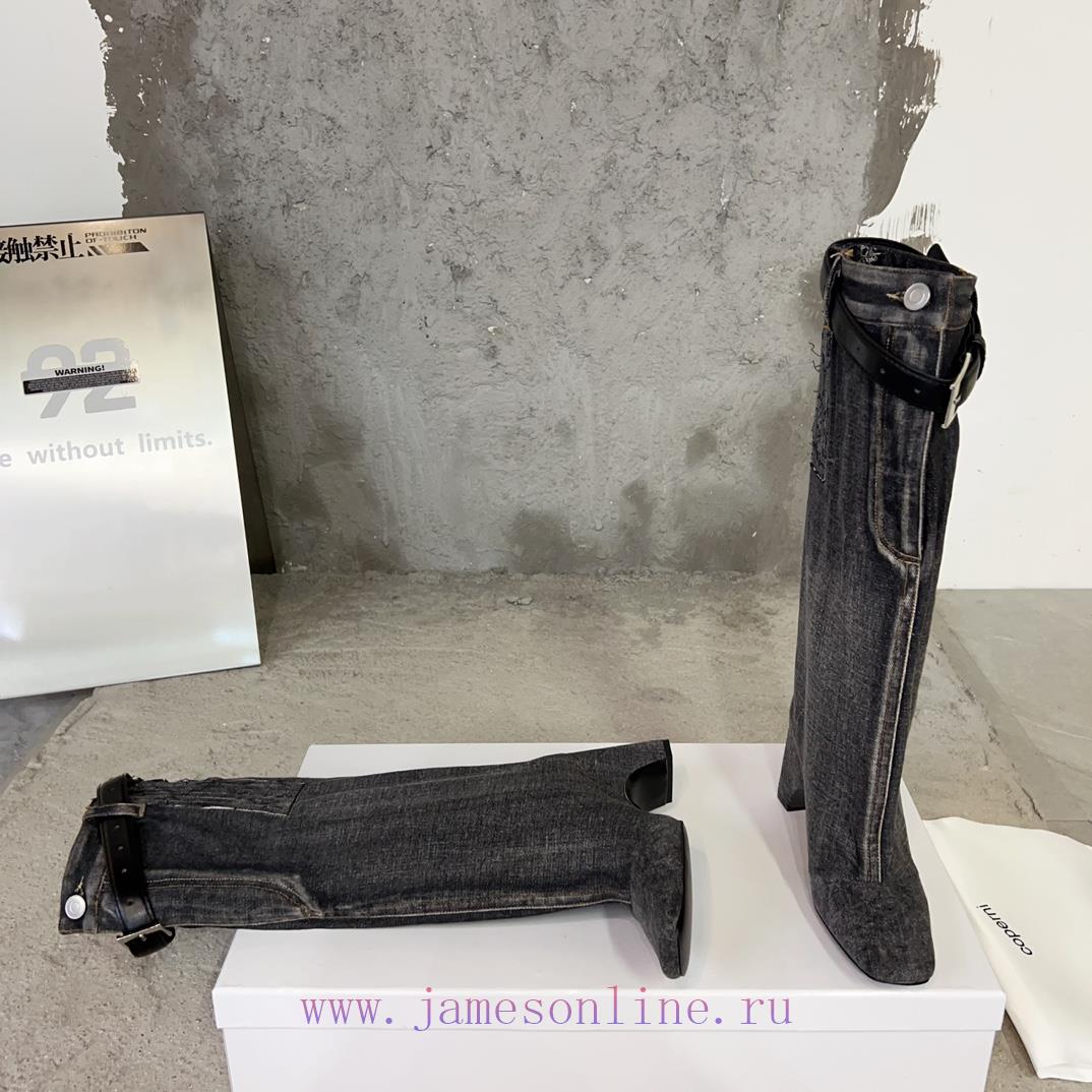 Coperni 23ss autumn and winter new horn boots with a unique heel design combined with a smalzpmfm2kq - Image 5